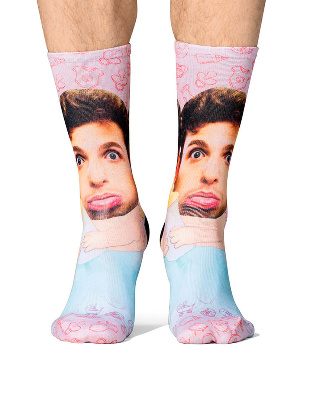 Baby face on hot sale socks