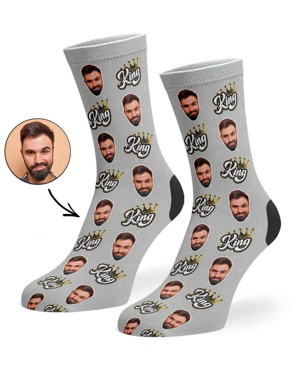 King Face Socks