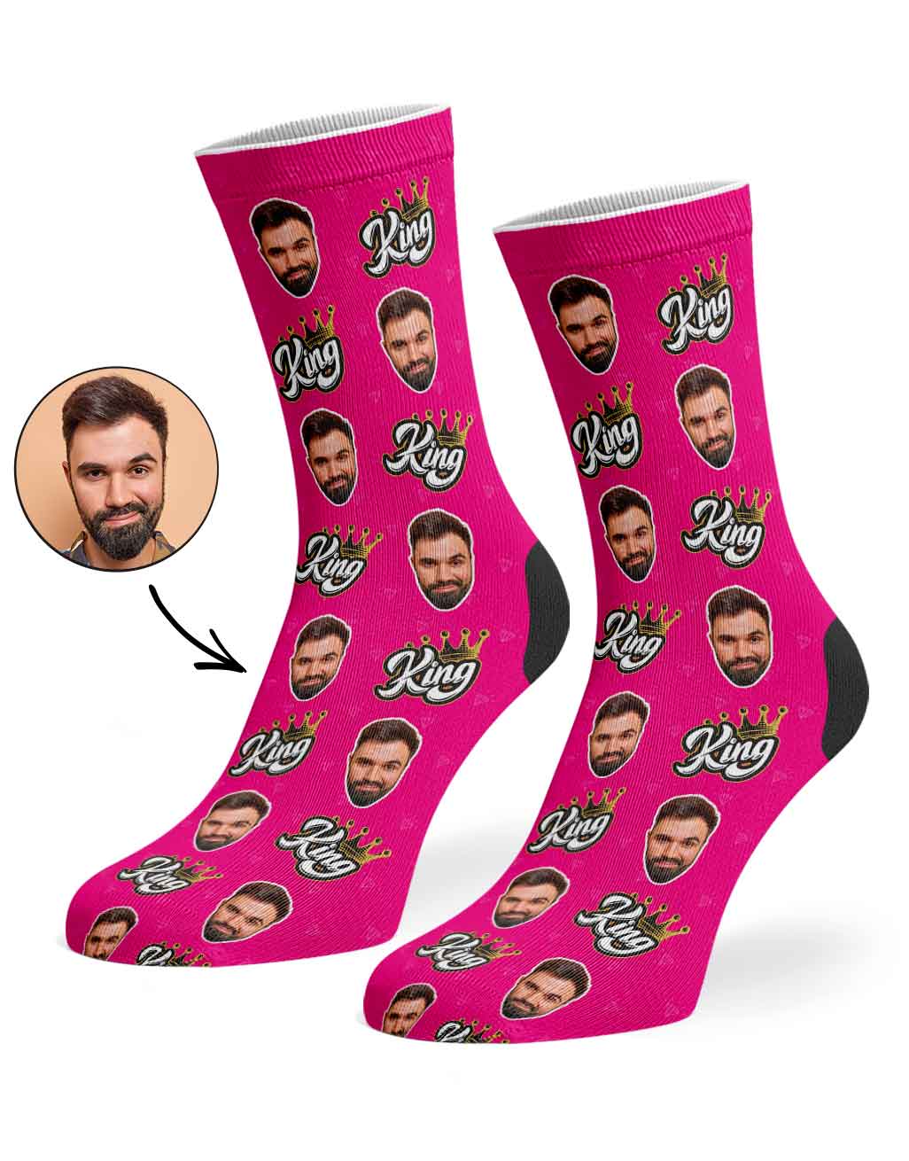 King Face Socks