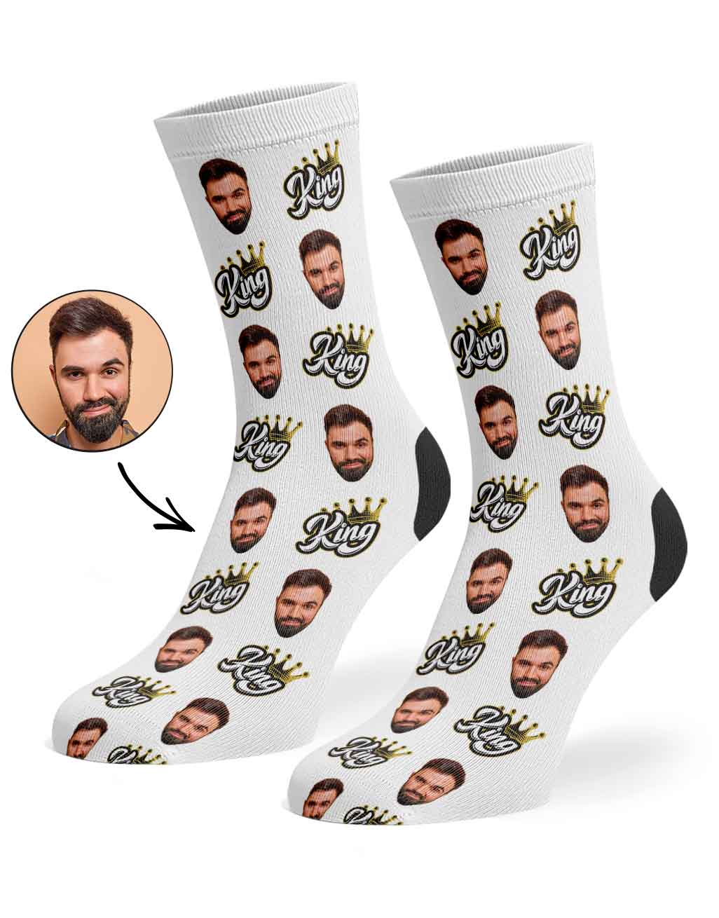 King Face Socks