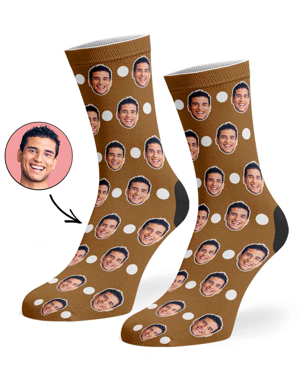 Polka Face Socks