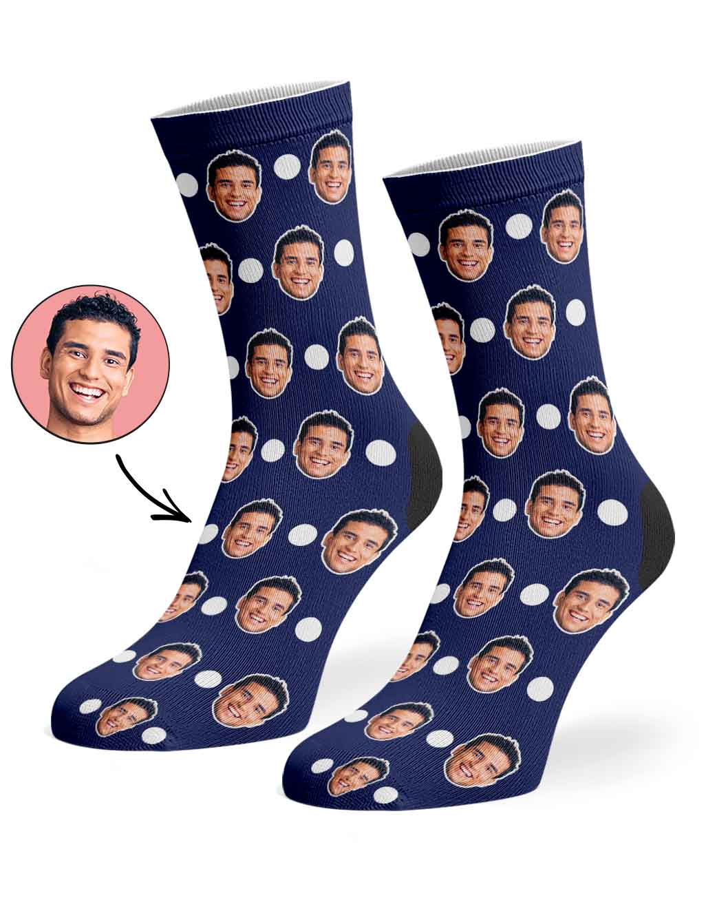 Polka Face Socks