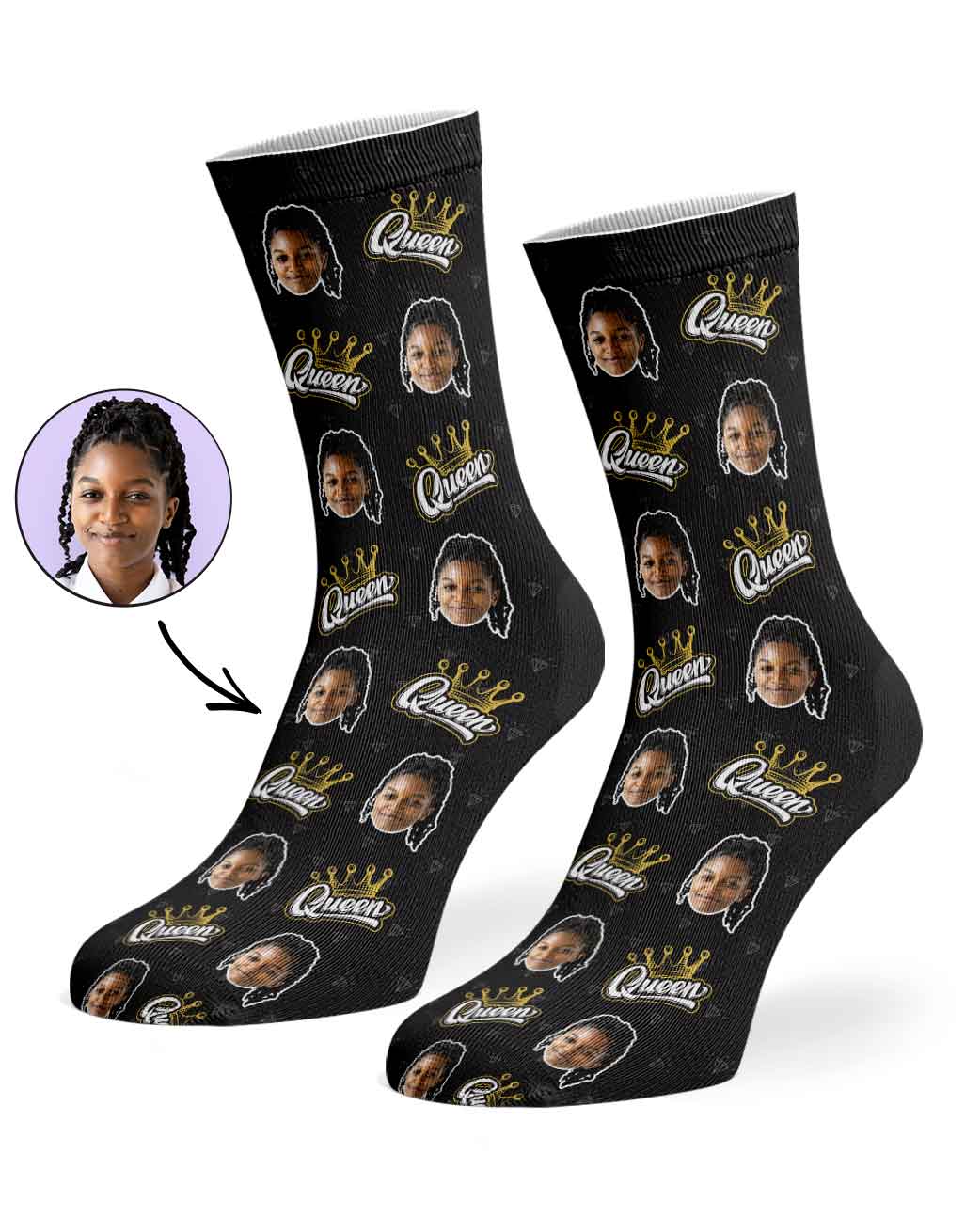 Queen Face Socks