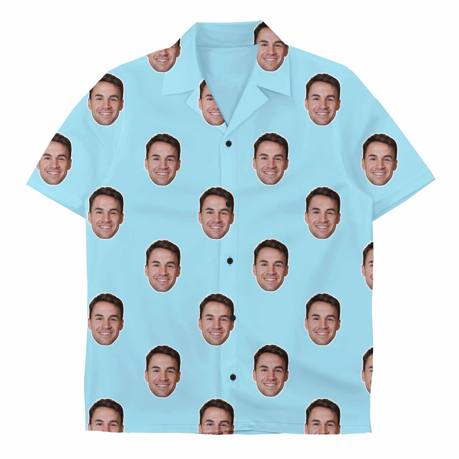 baby blue custom face shirt