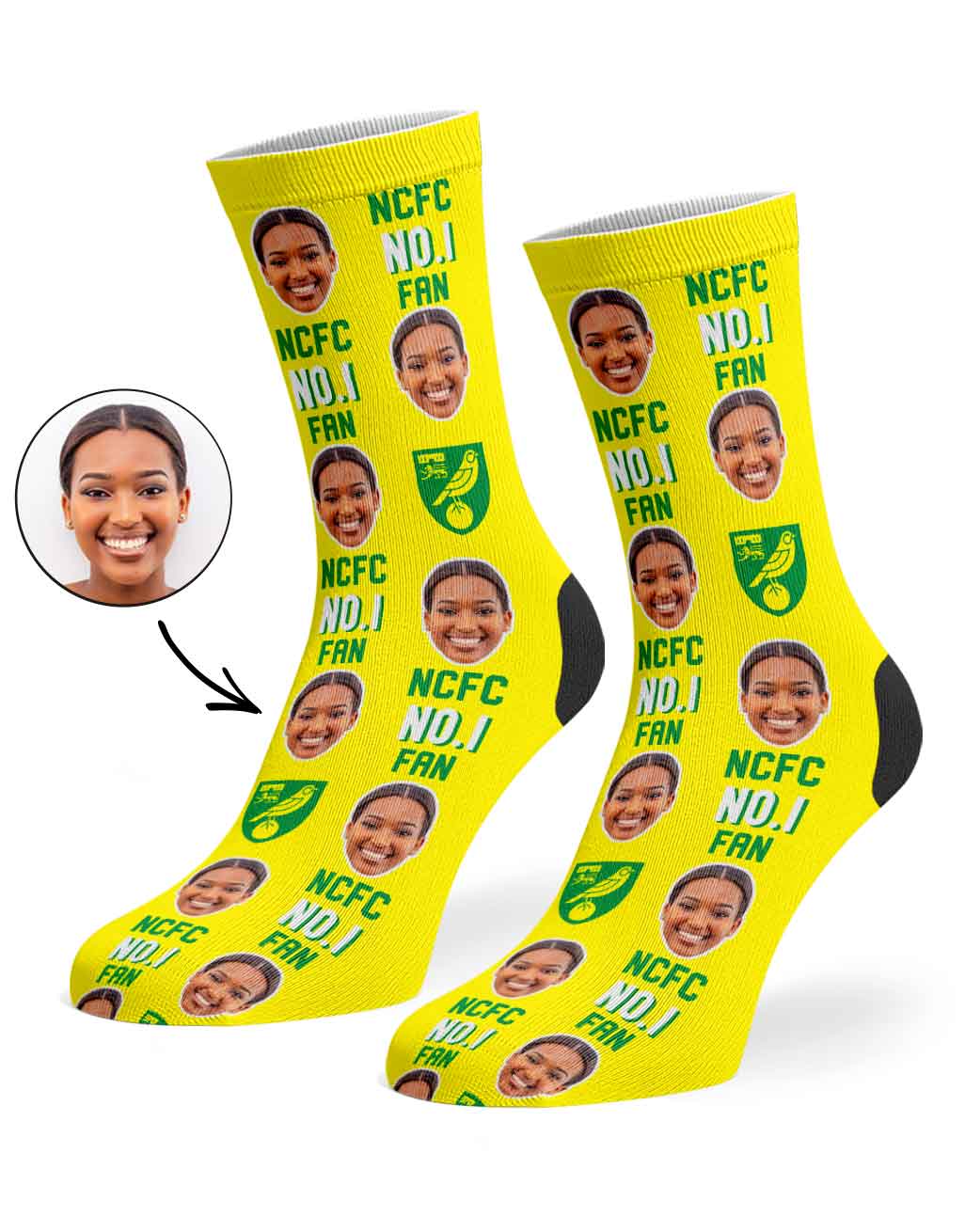 Norwich City Number 1 Fan Socks