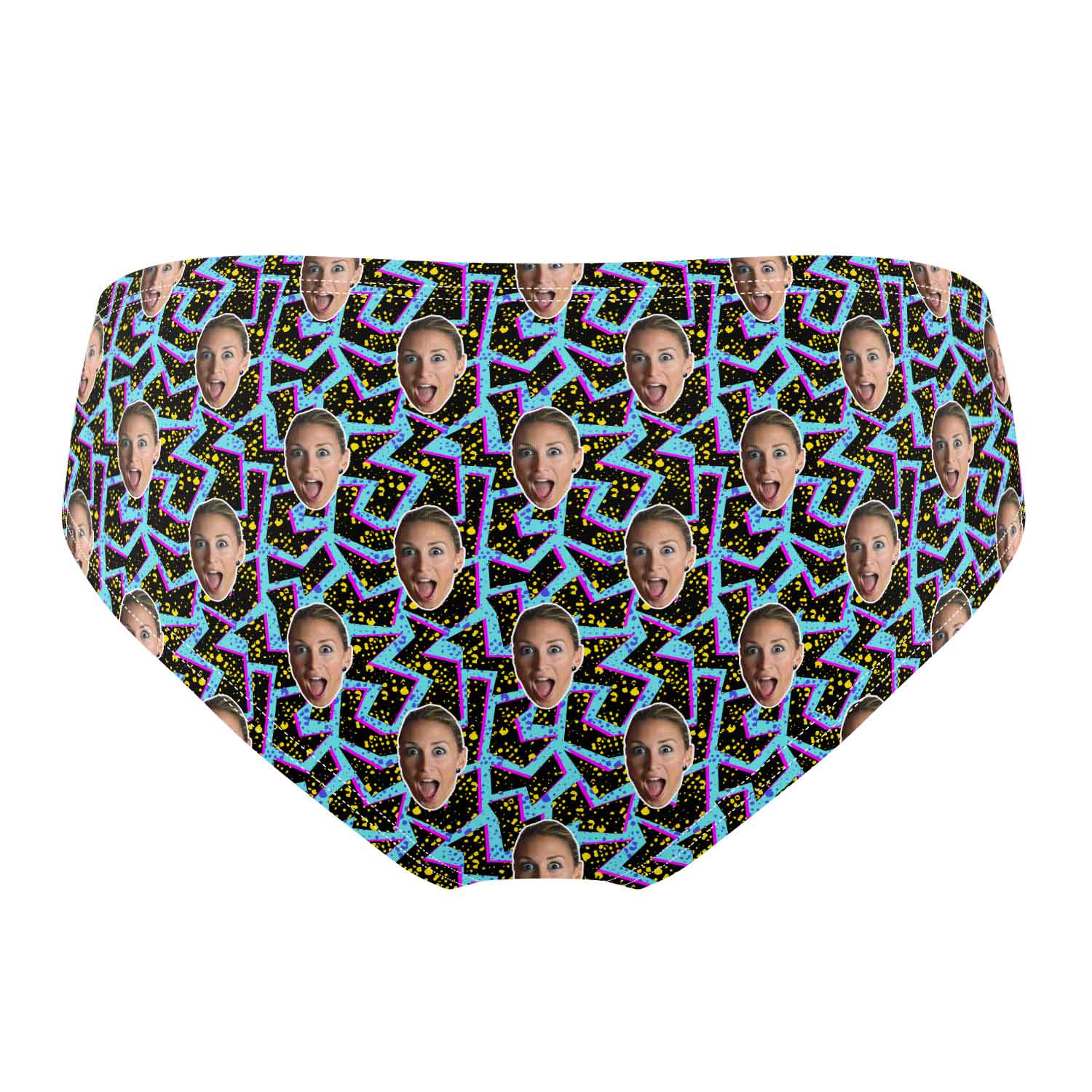 Retro Face Personalised Swim Trunks