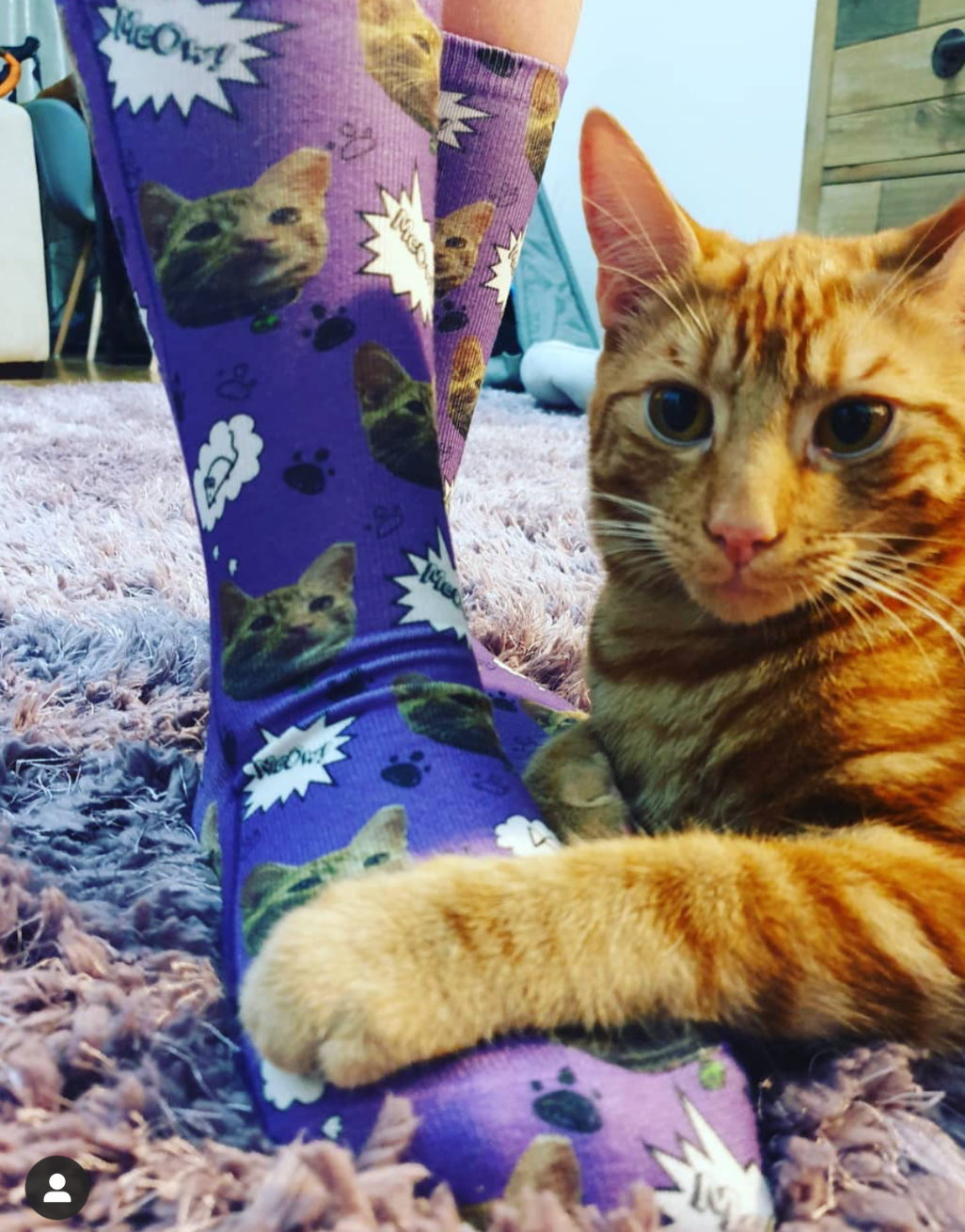 personalised cat socks