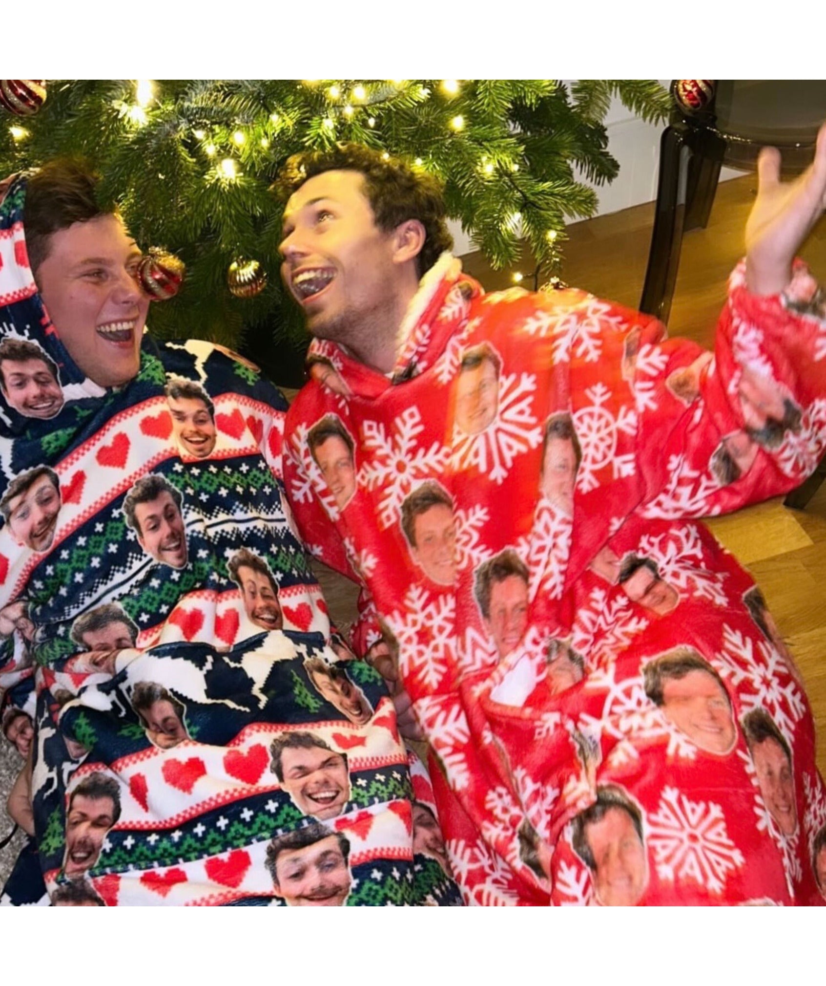 Xmas Face Hoodie Blanket