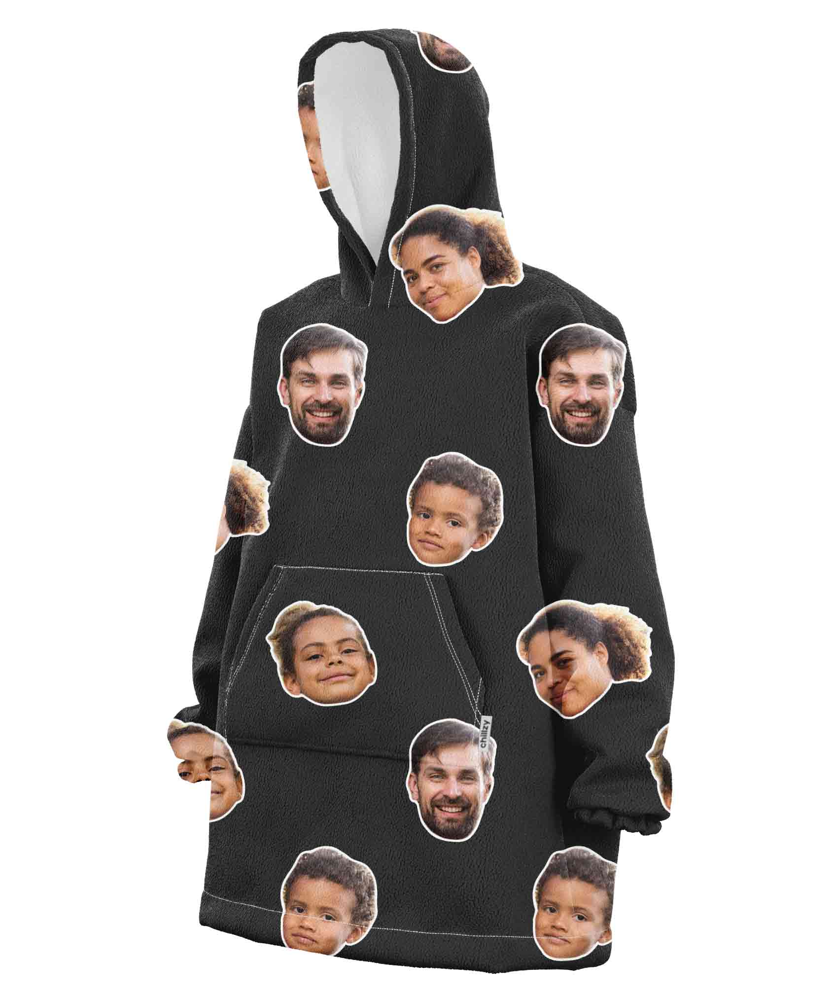 Family Face Hoodie Blanket