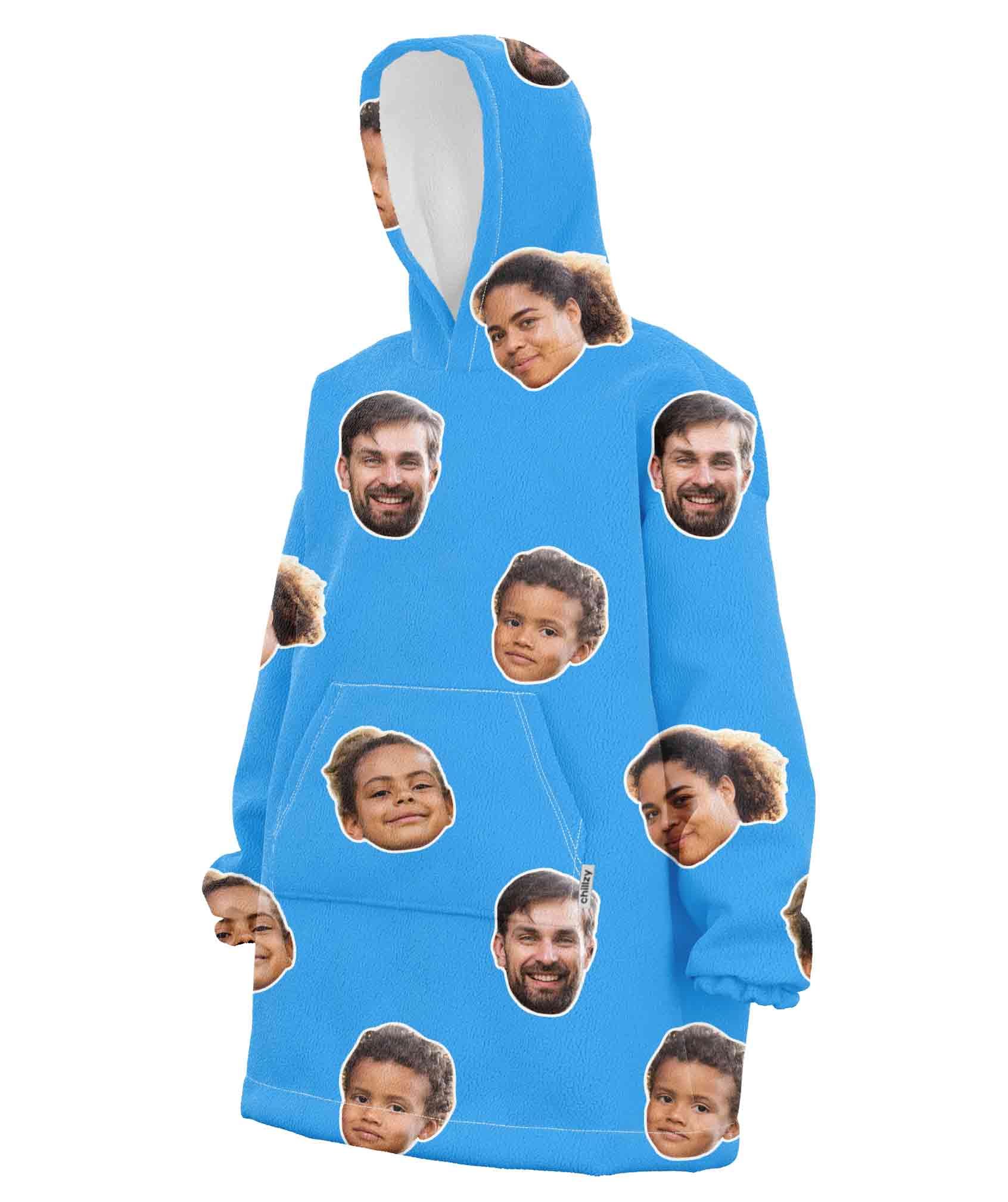 Family Face Hoodie Blanket