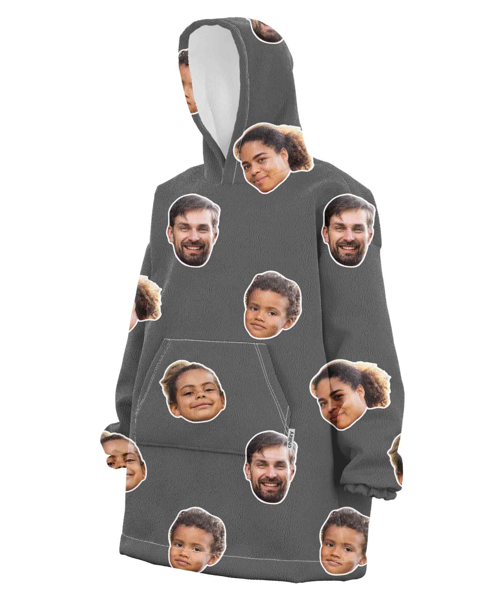 Family Face Hoodie Blanket