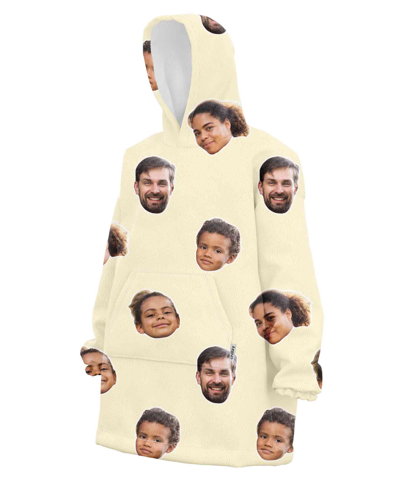 Family Face Hoodie Blanket