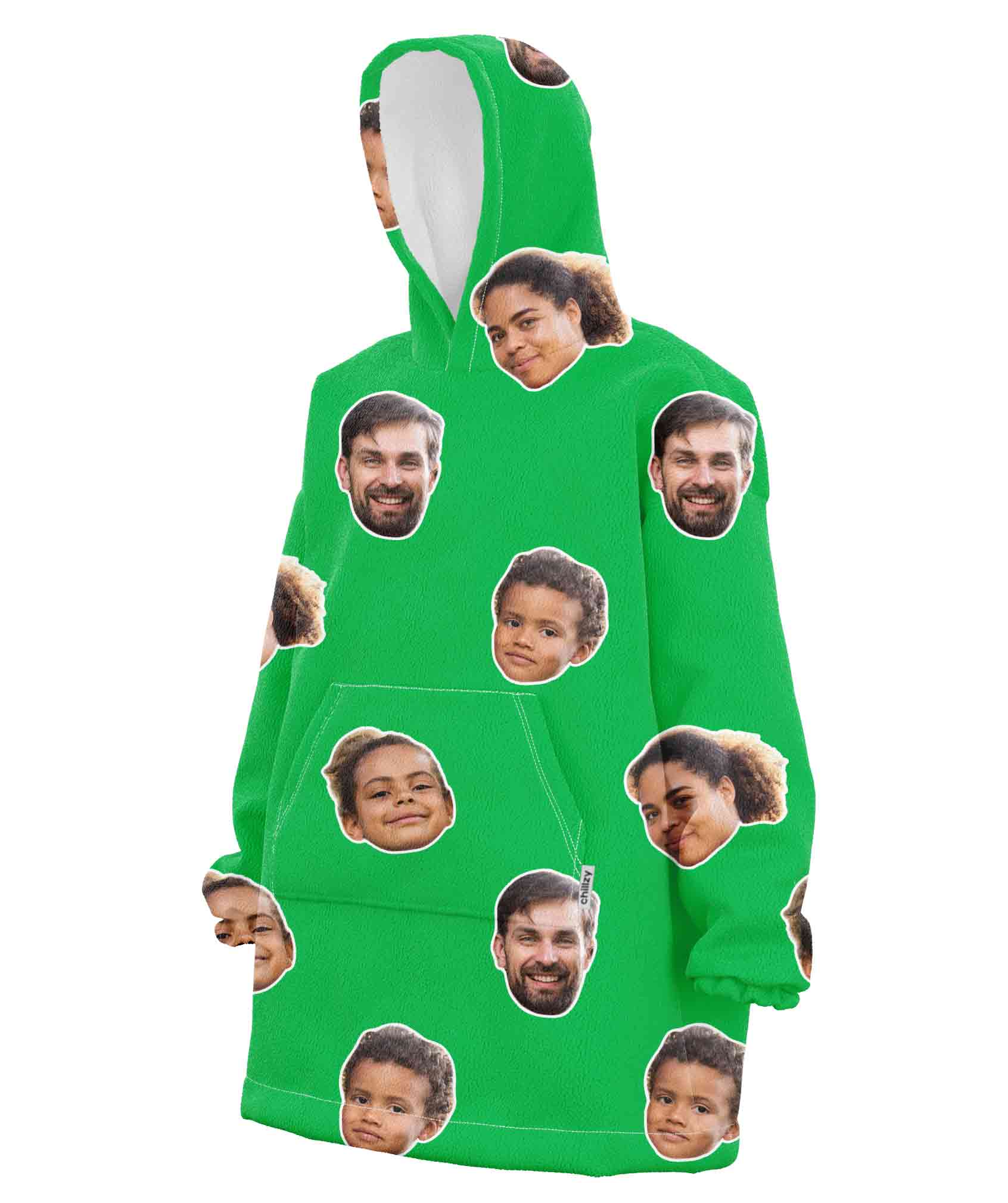 Family Face Hoodie Blanket