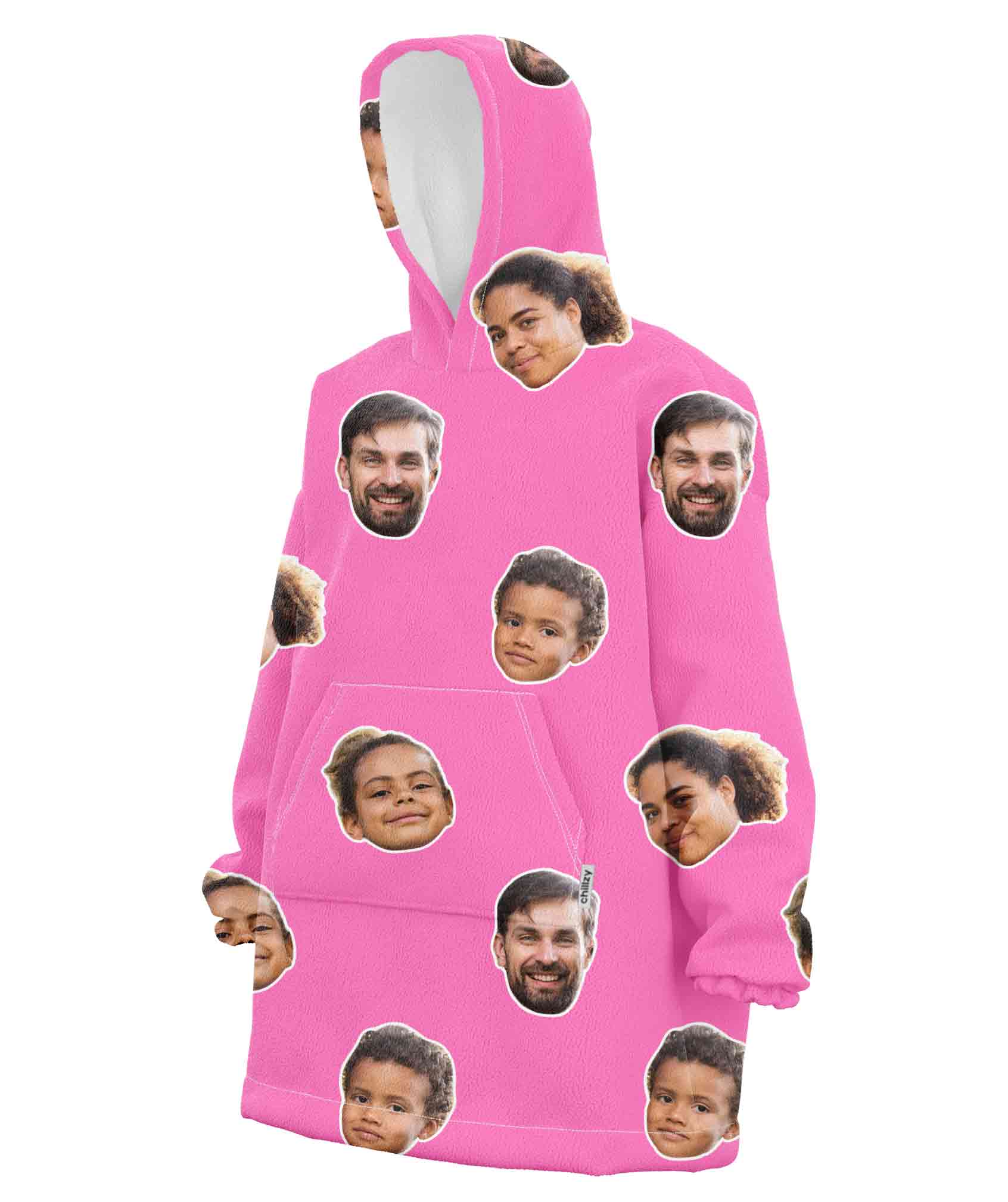 Family Face Hoodie Blanket