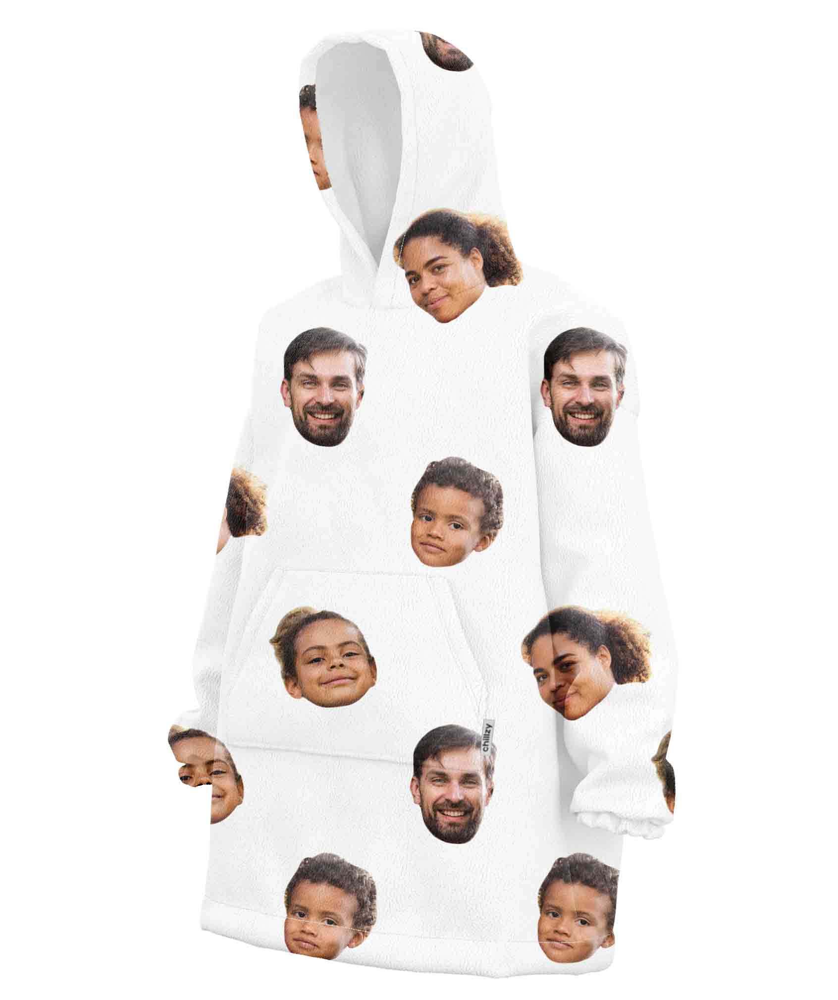 Family Face Hoodie Blanket