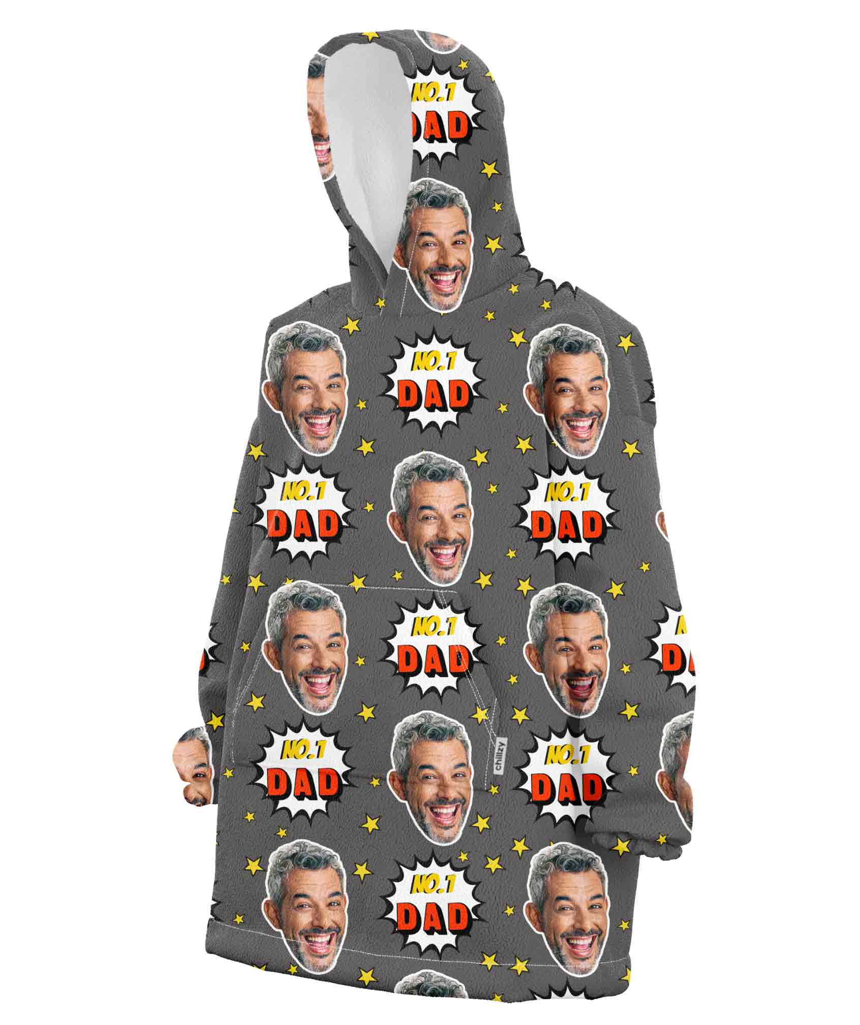 Number 1 Dad Hoodie Blanket