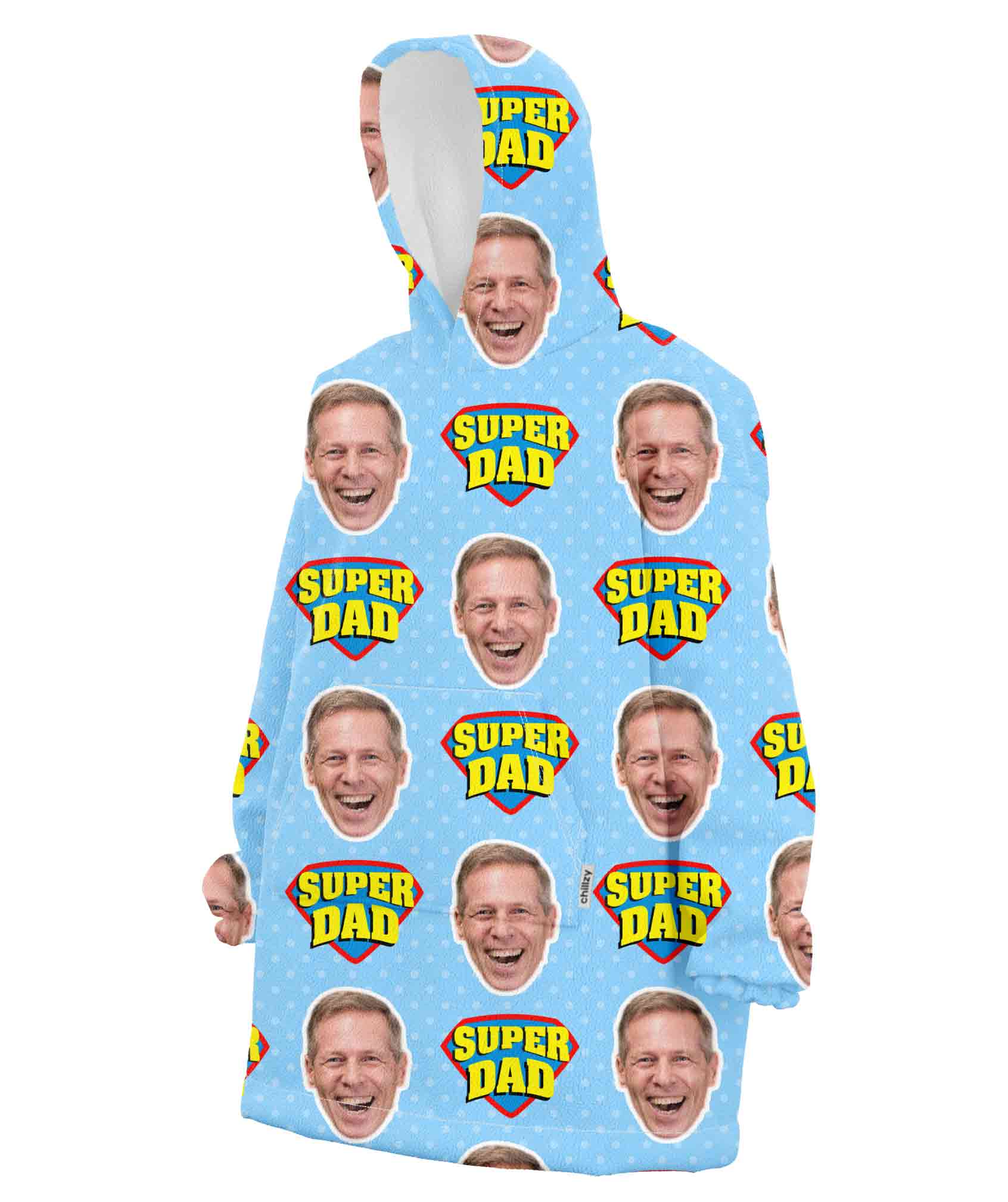 Super Dad Custom Hoodie Blanket