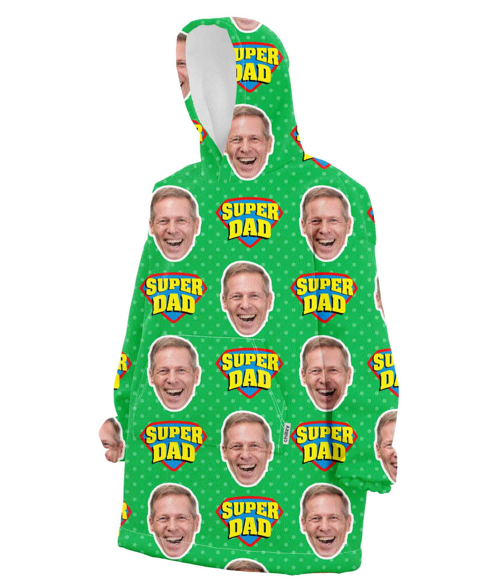 Super Dad Custom Hoodie Blanket