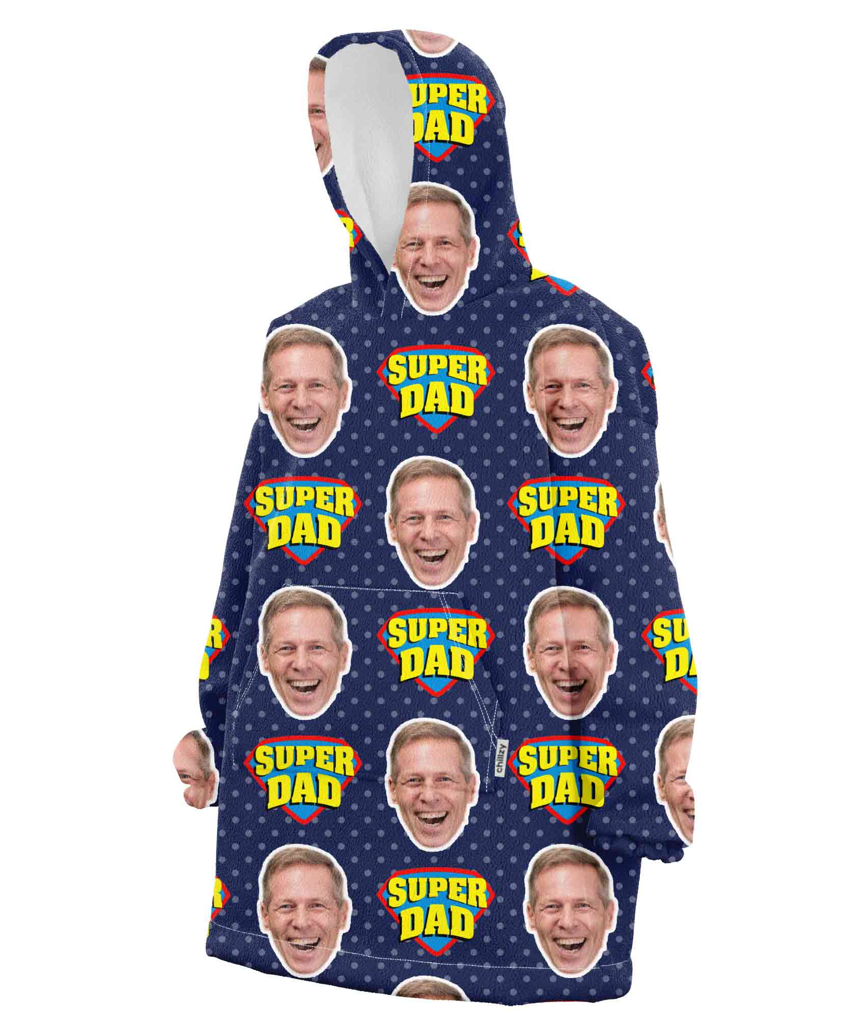 Super Dad Custom Hoodie Blanket