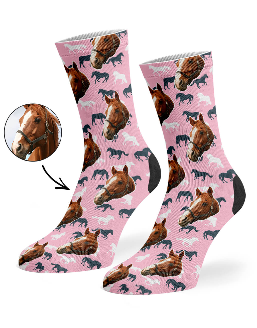 Personalised Horse Print Socks