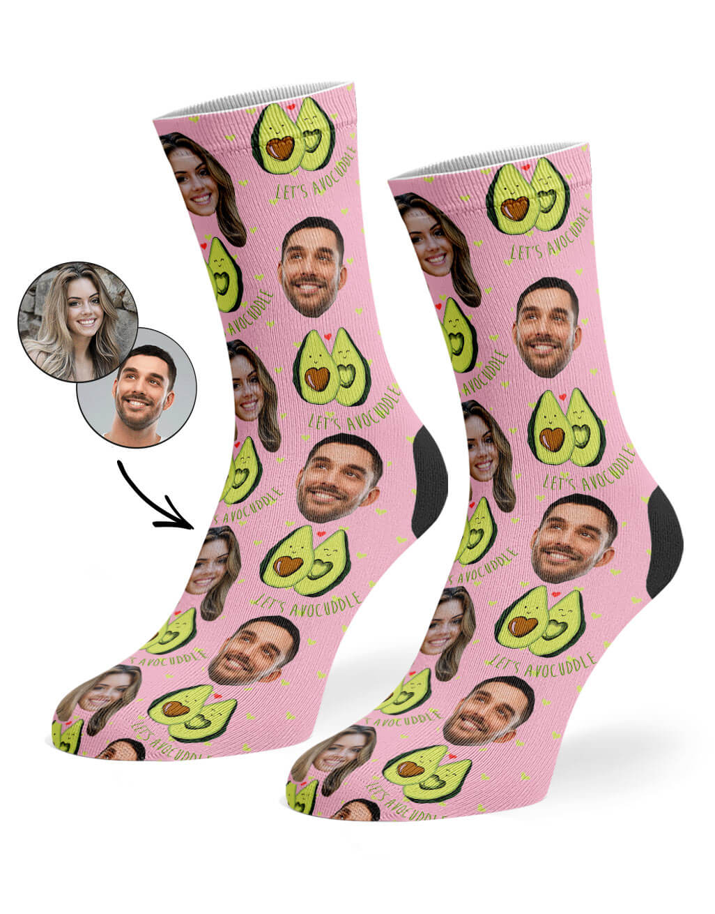 Avocuddle Face Socks