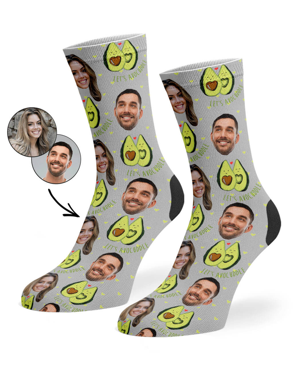 Your Photo Avocuddle Socks