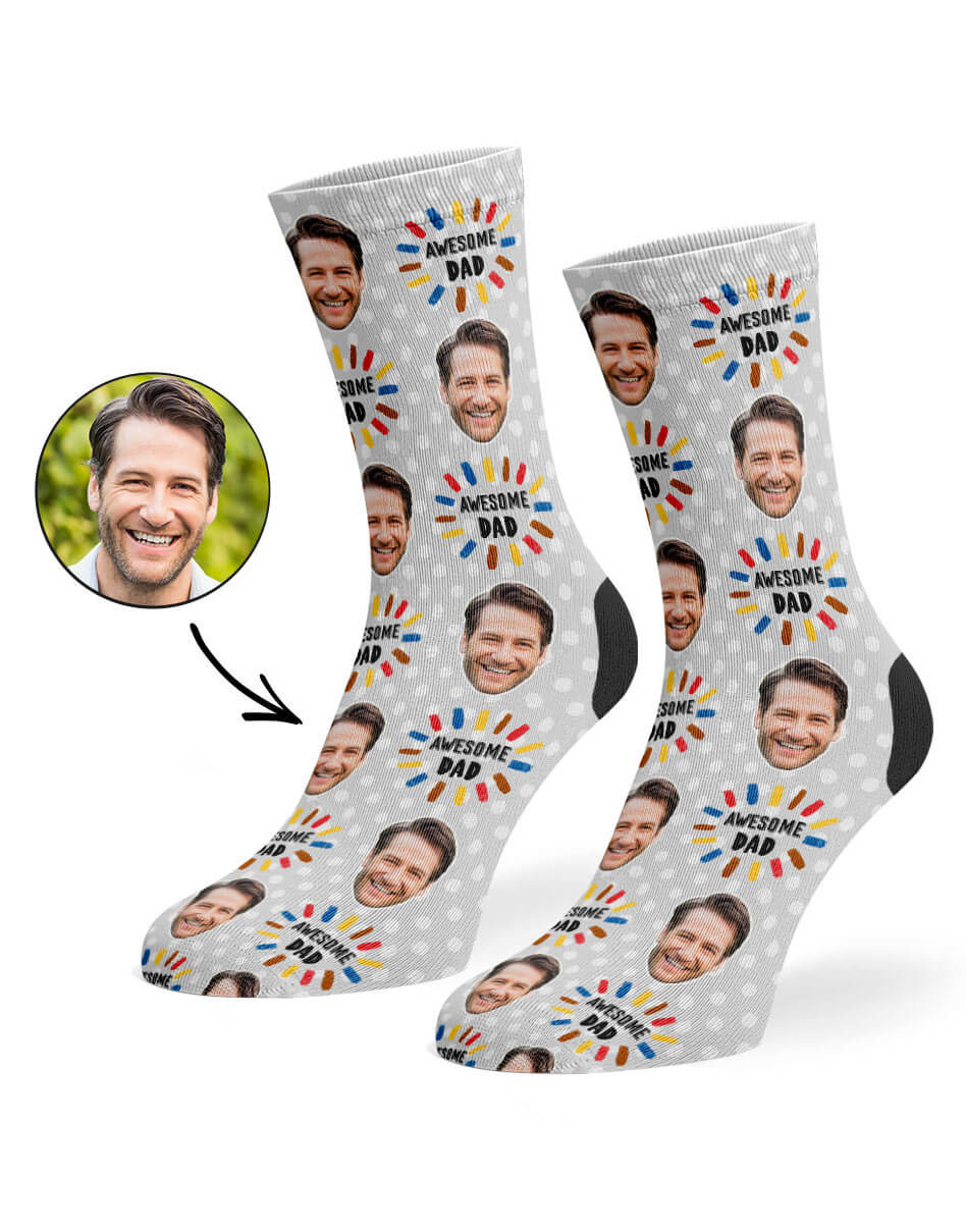 Custom Awesome Dad Socks