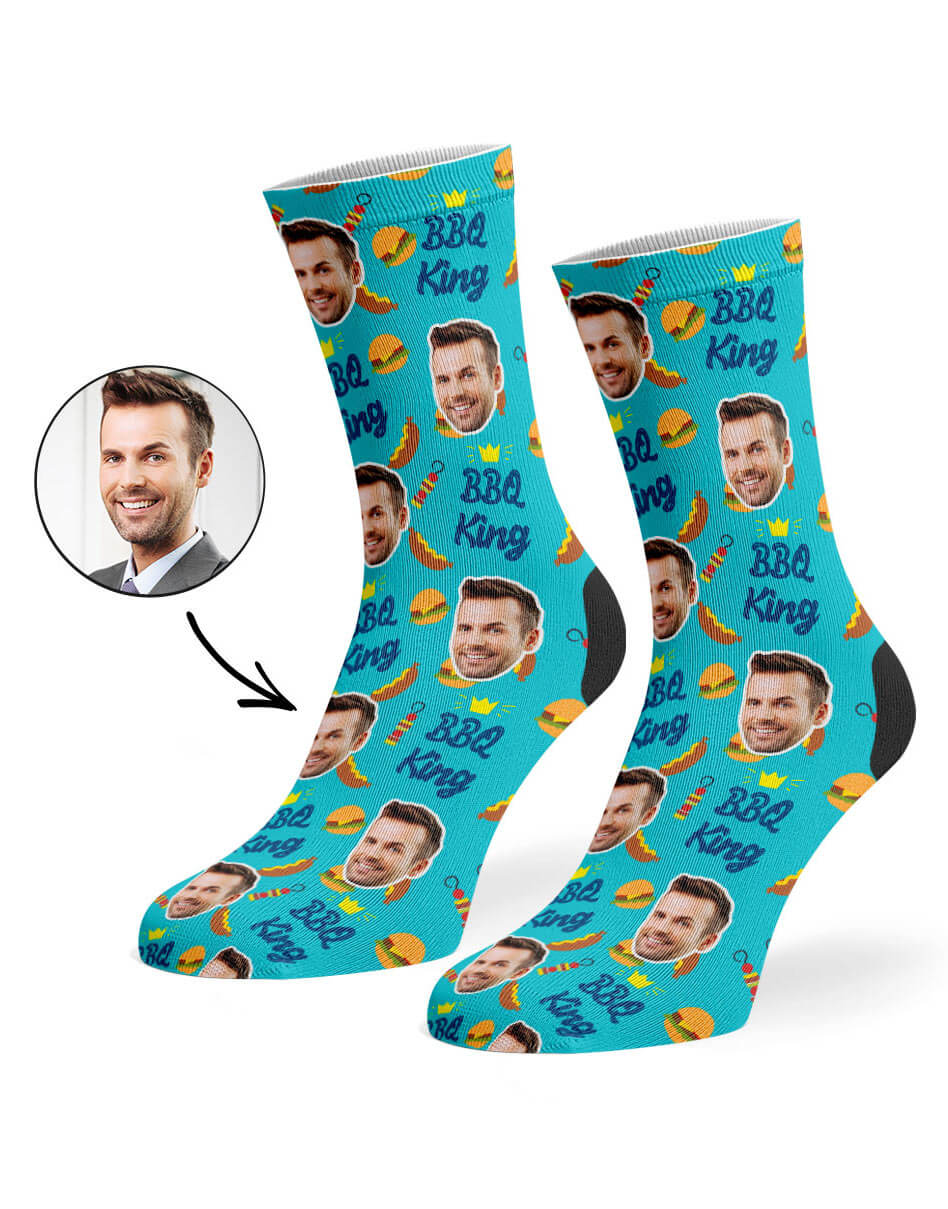 Turquoise BBQ King Socks