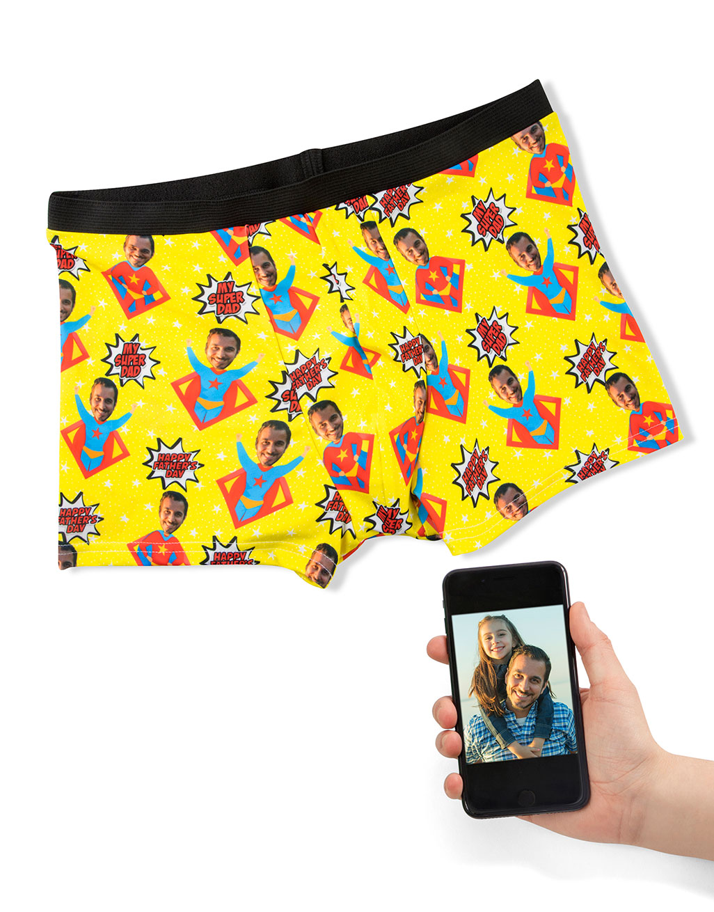 Personalised Hero Dad Boxers