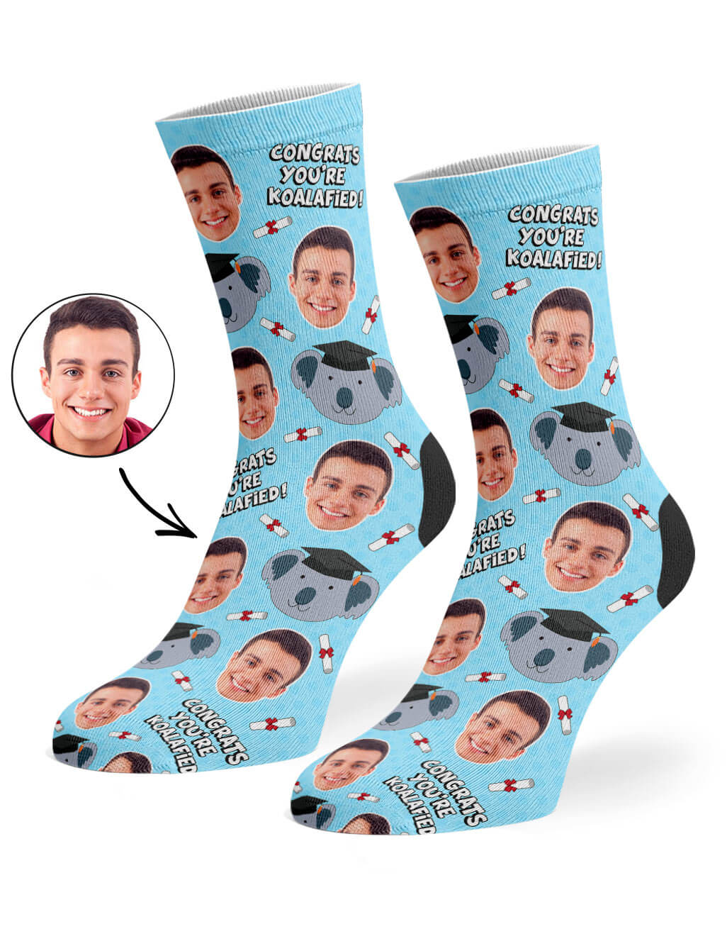 Congrats You're Koalafied Personalised Socks