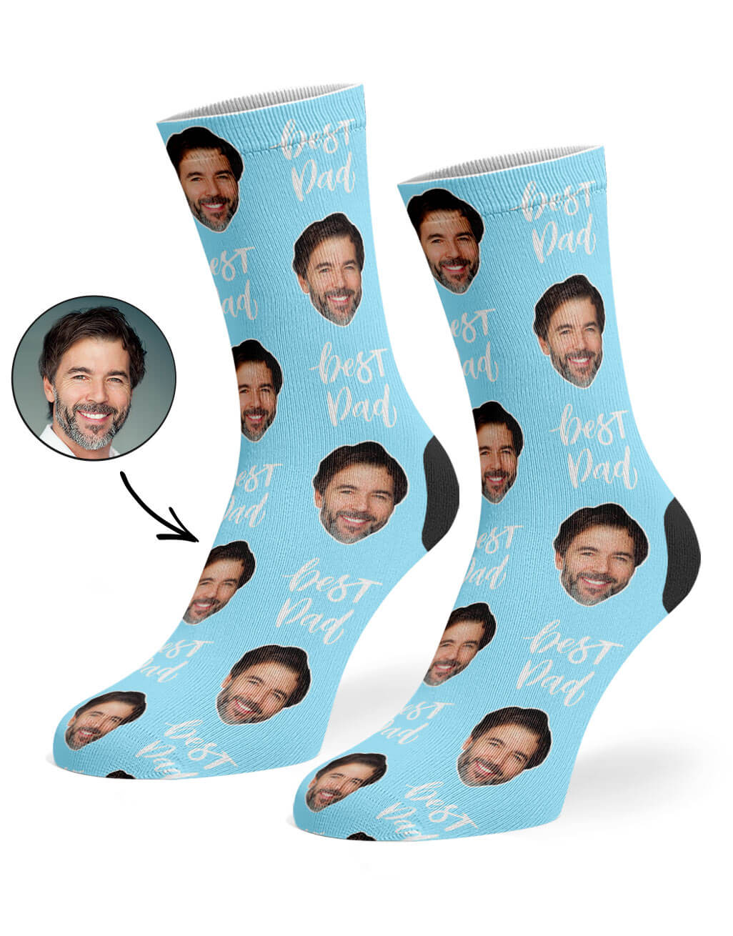 Baby Blue Best Dad Socks