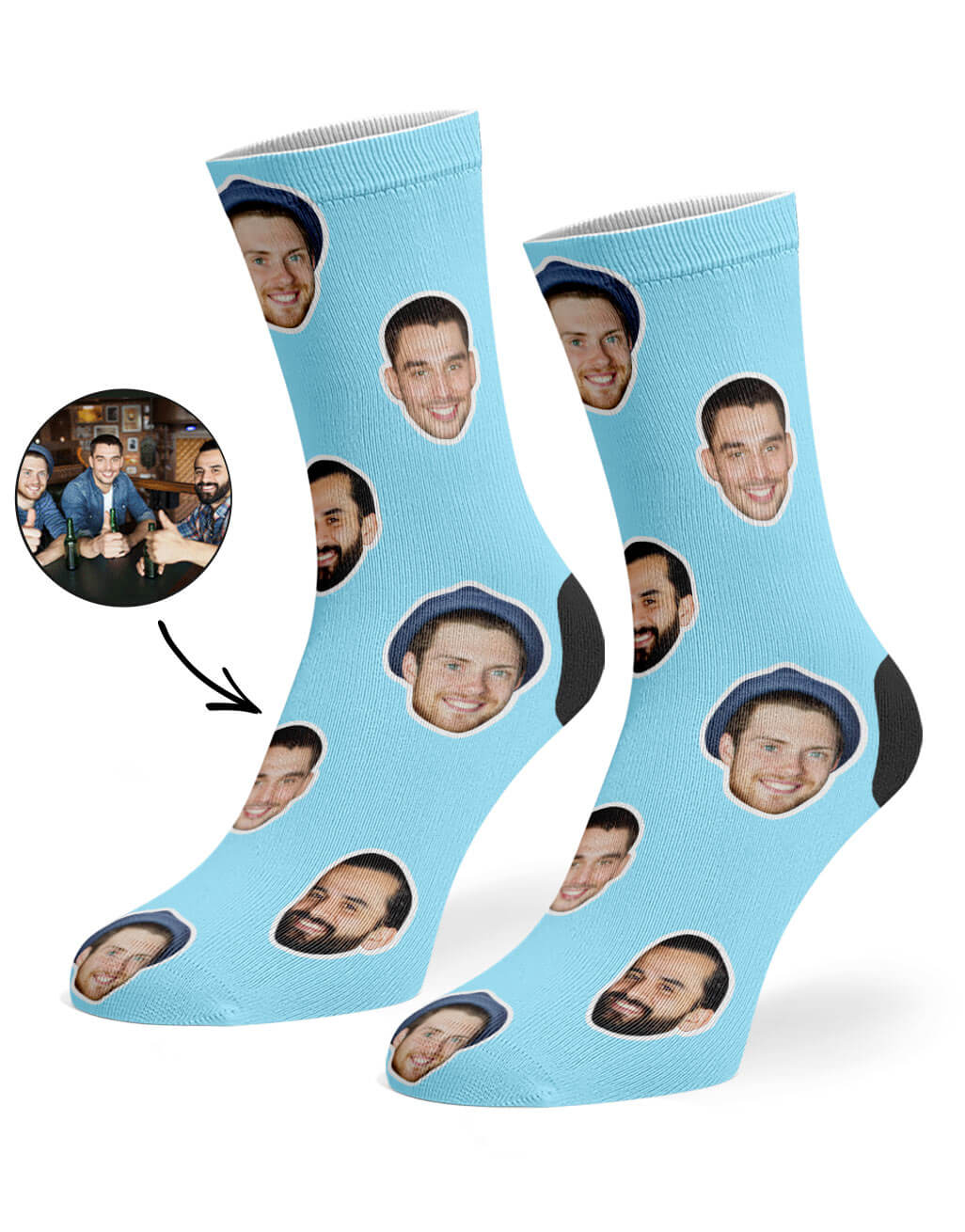 Best Friend Face Socks With Your Own Faces