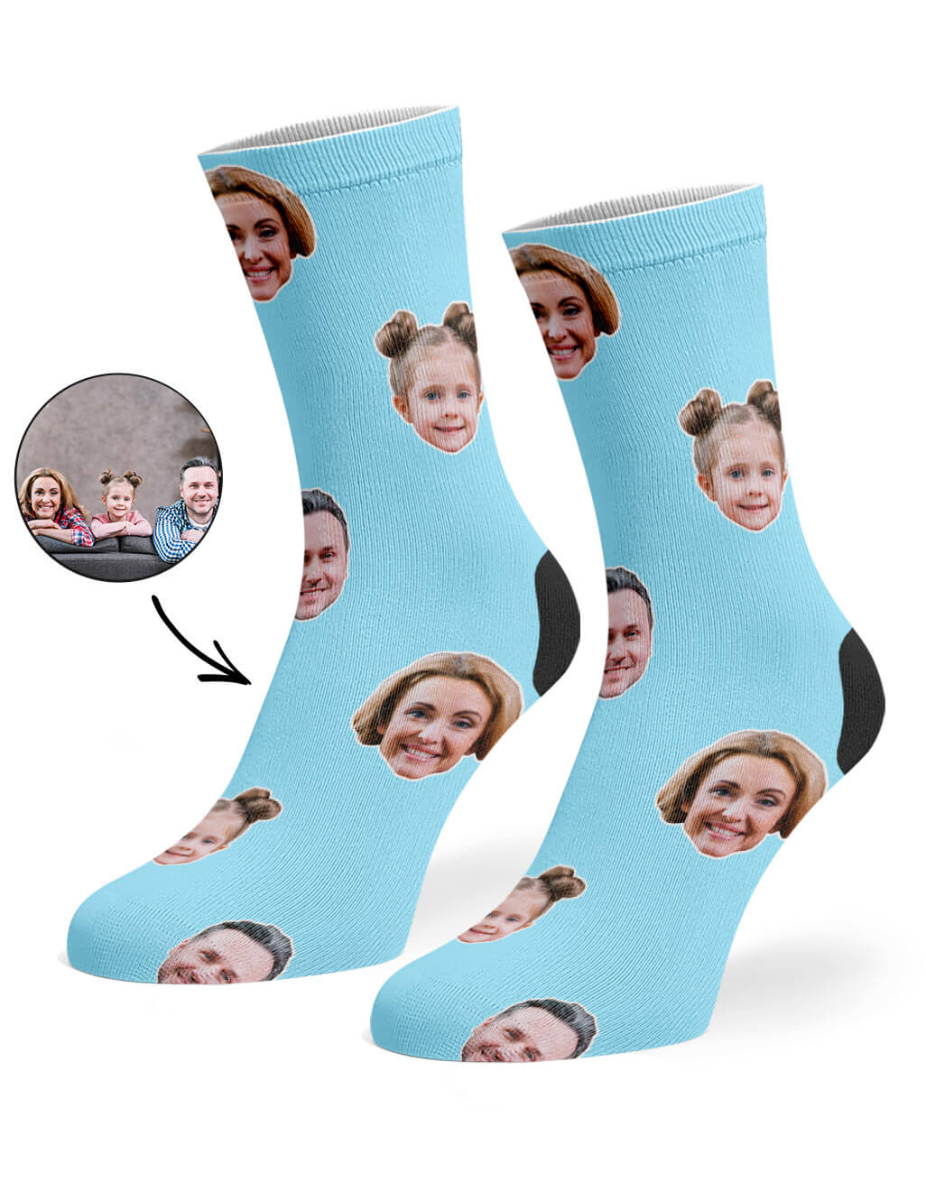 Custom Photo Family Face Socks