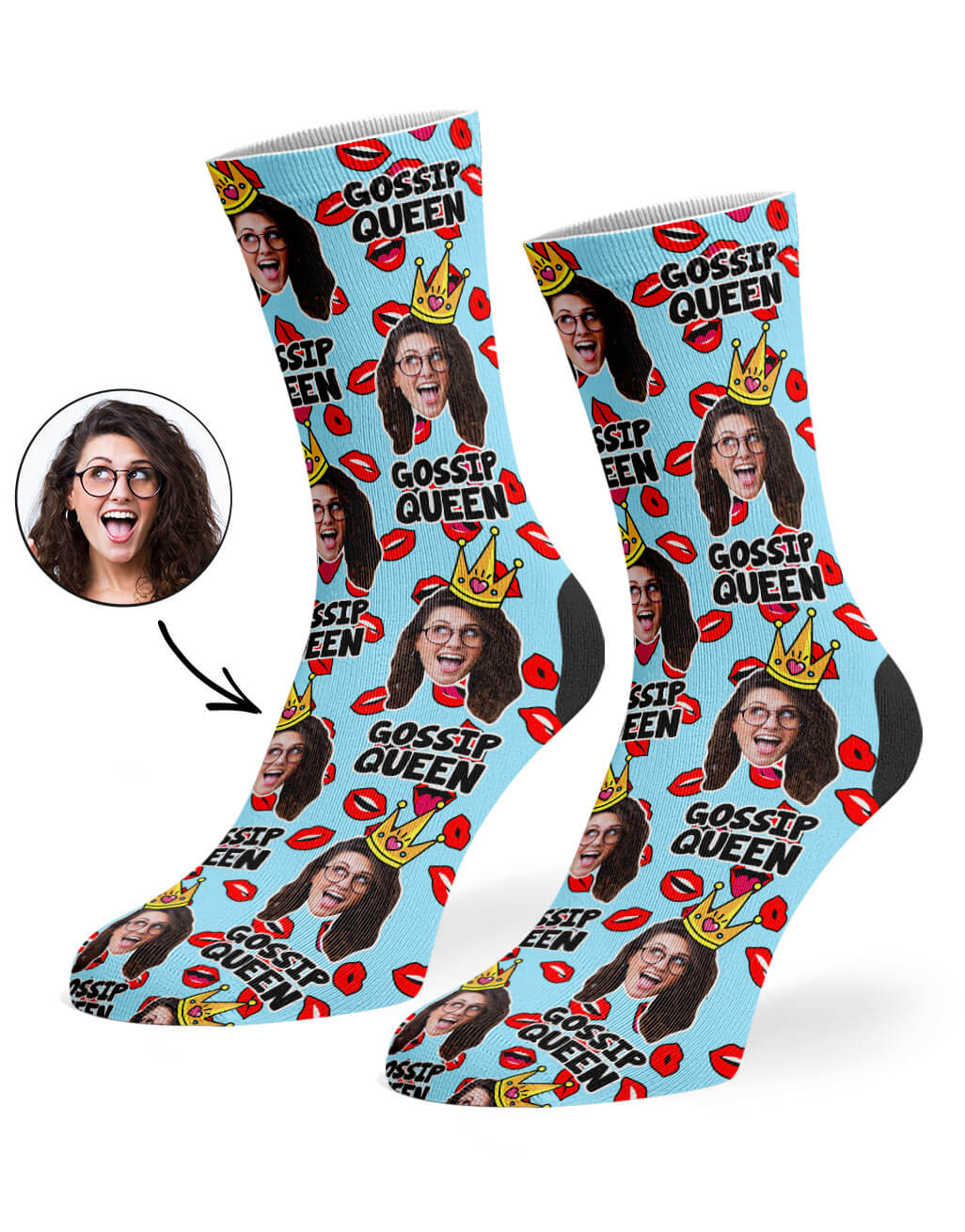 Gossip Queen Face Socks