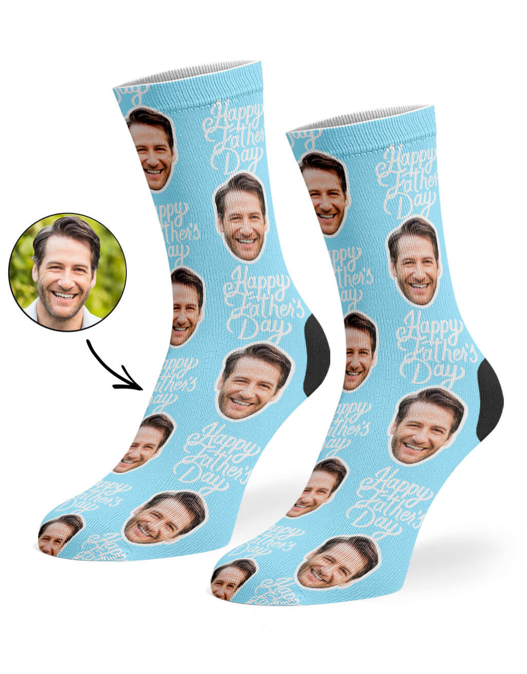 Baby Blue Father's Day Socks