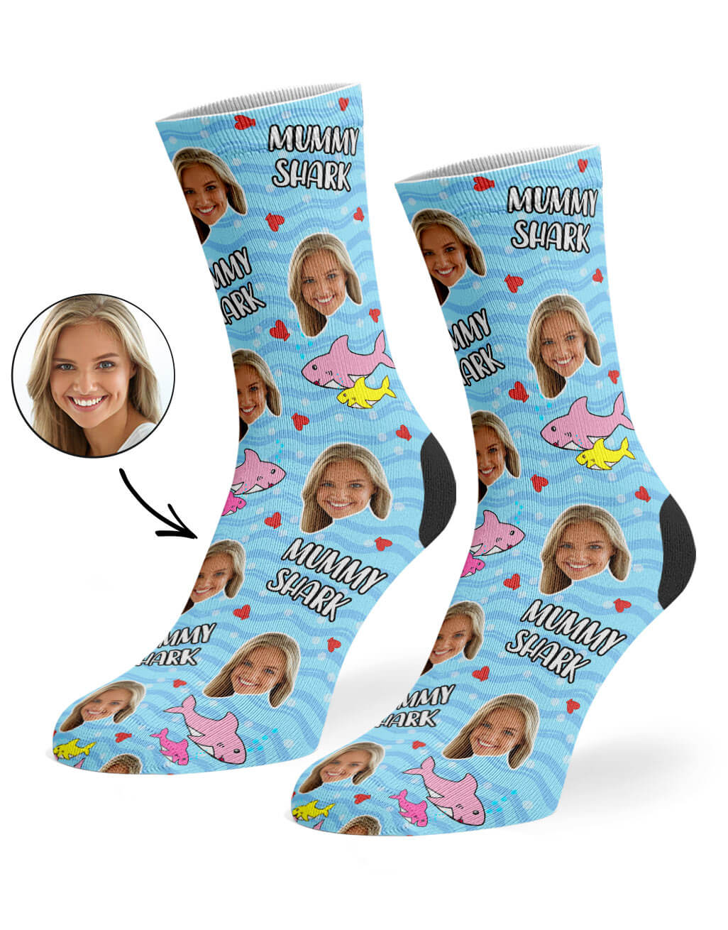 Personalised Mummy Shark Socks