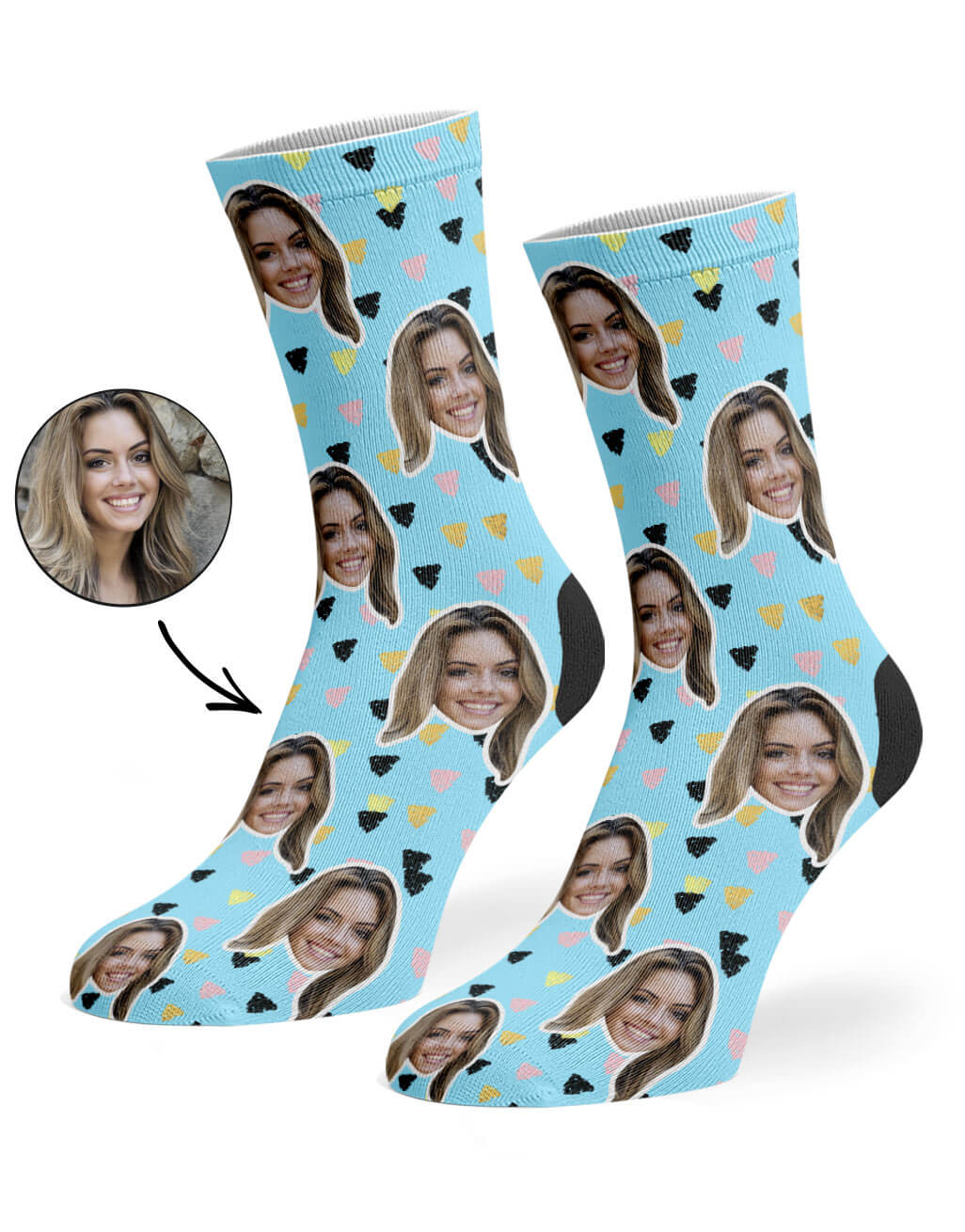 Paint Triangle Novelty Socks