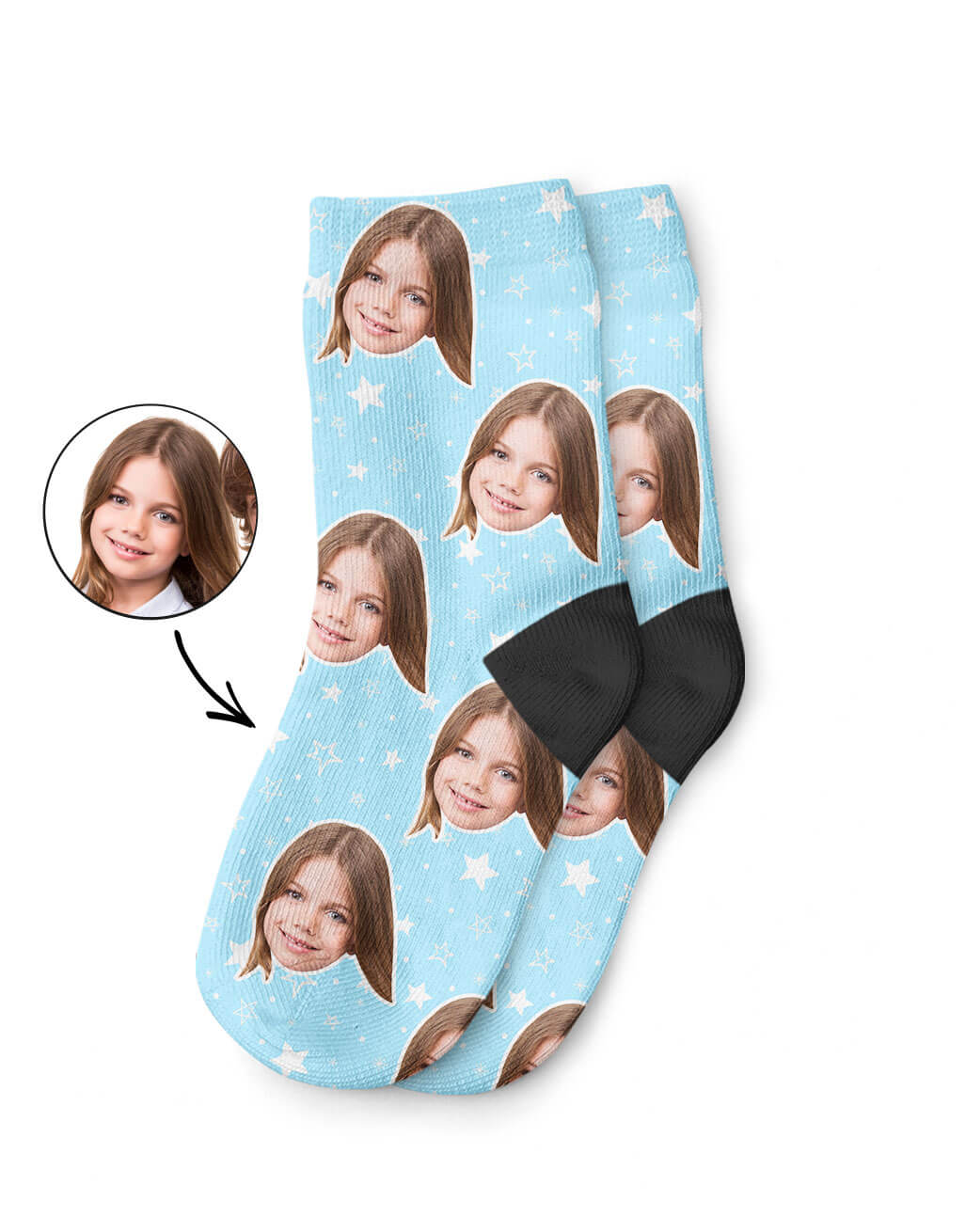 Personalised Star Pattern Kids Socks