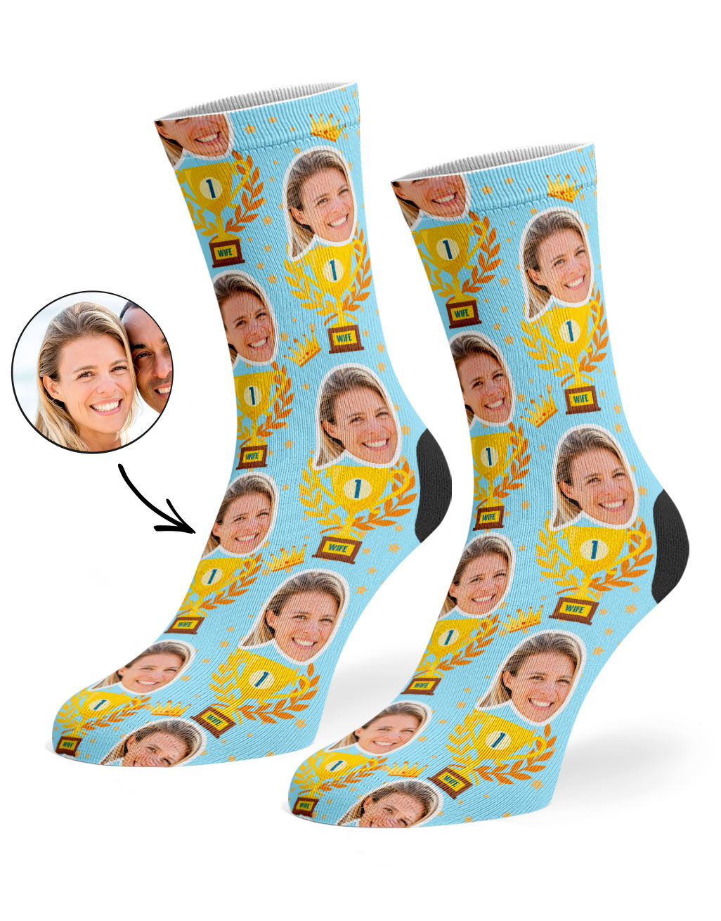 Trophy Wife Photo Socks