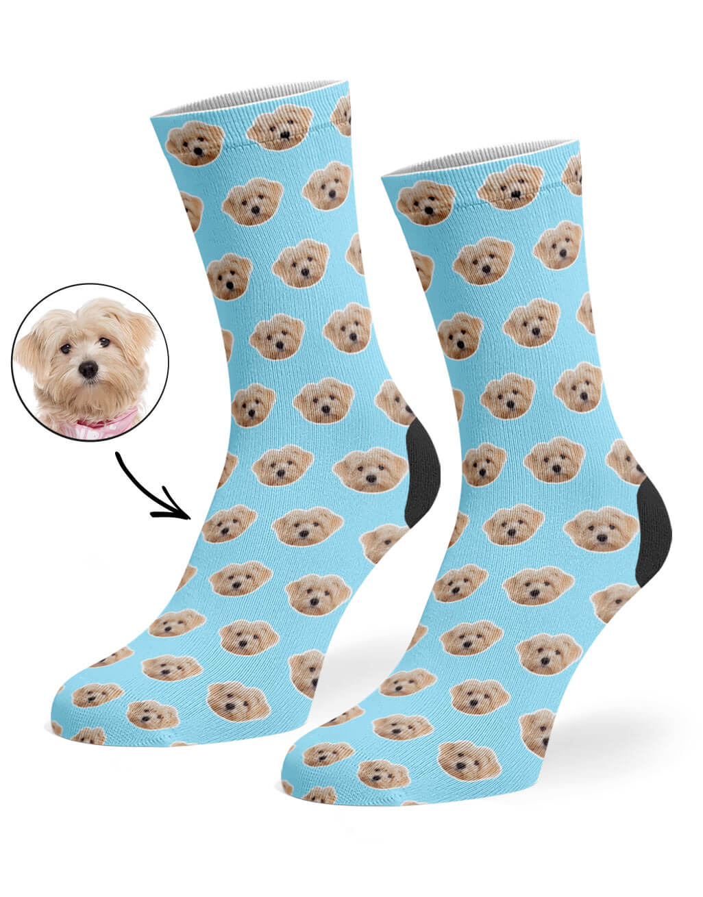 My Dog Pattern Face Socks