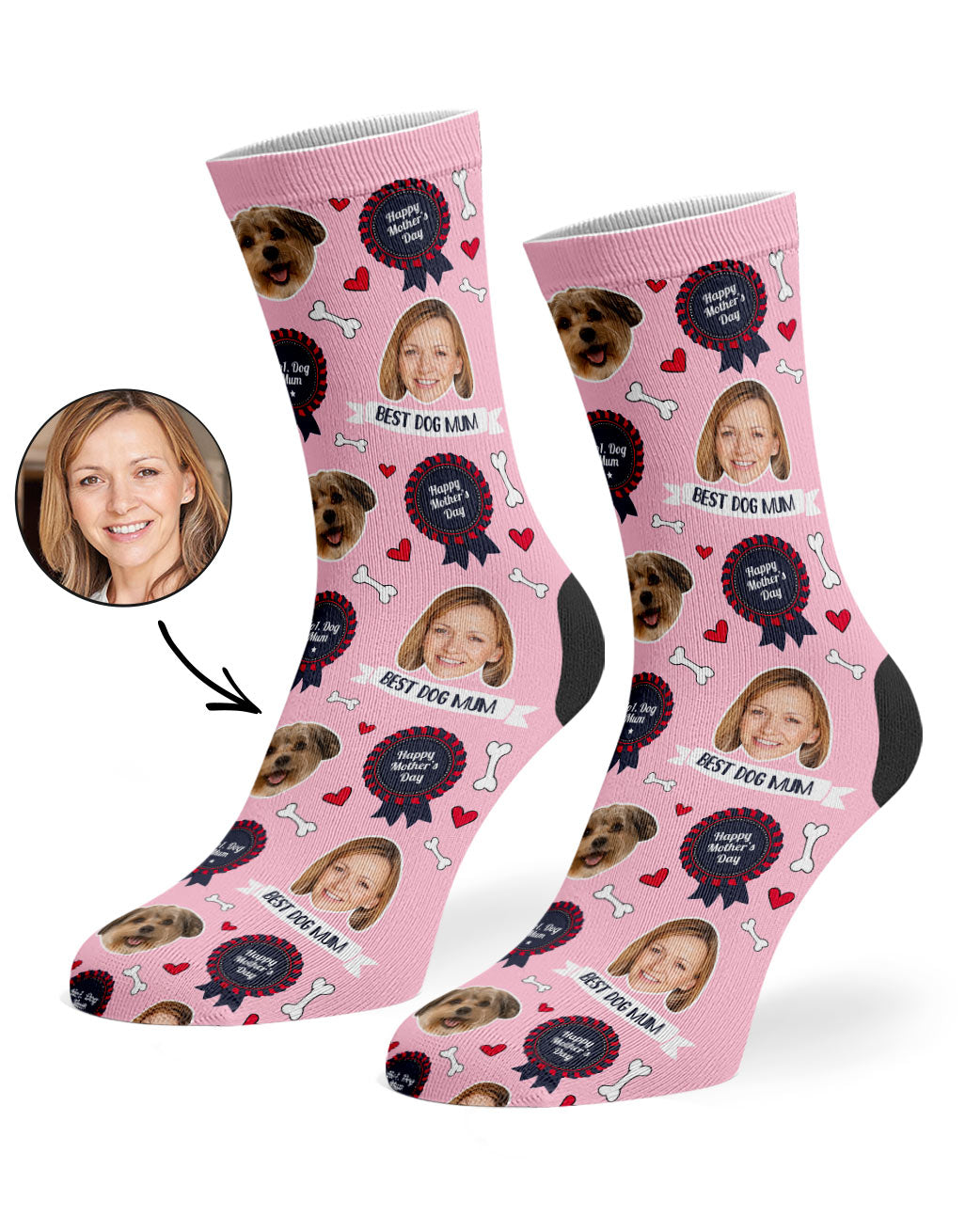 Personalised Best Dog Mum Socks