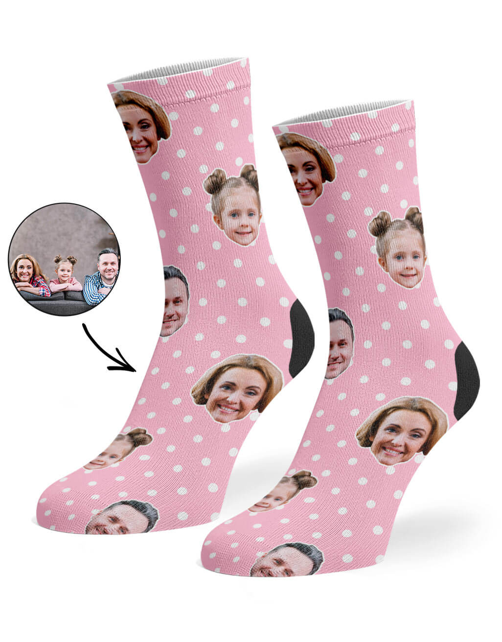 Your Family On Spotty Face Socks