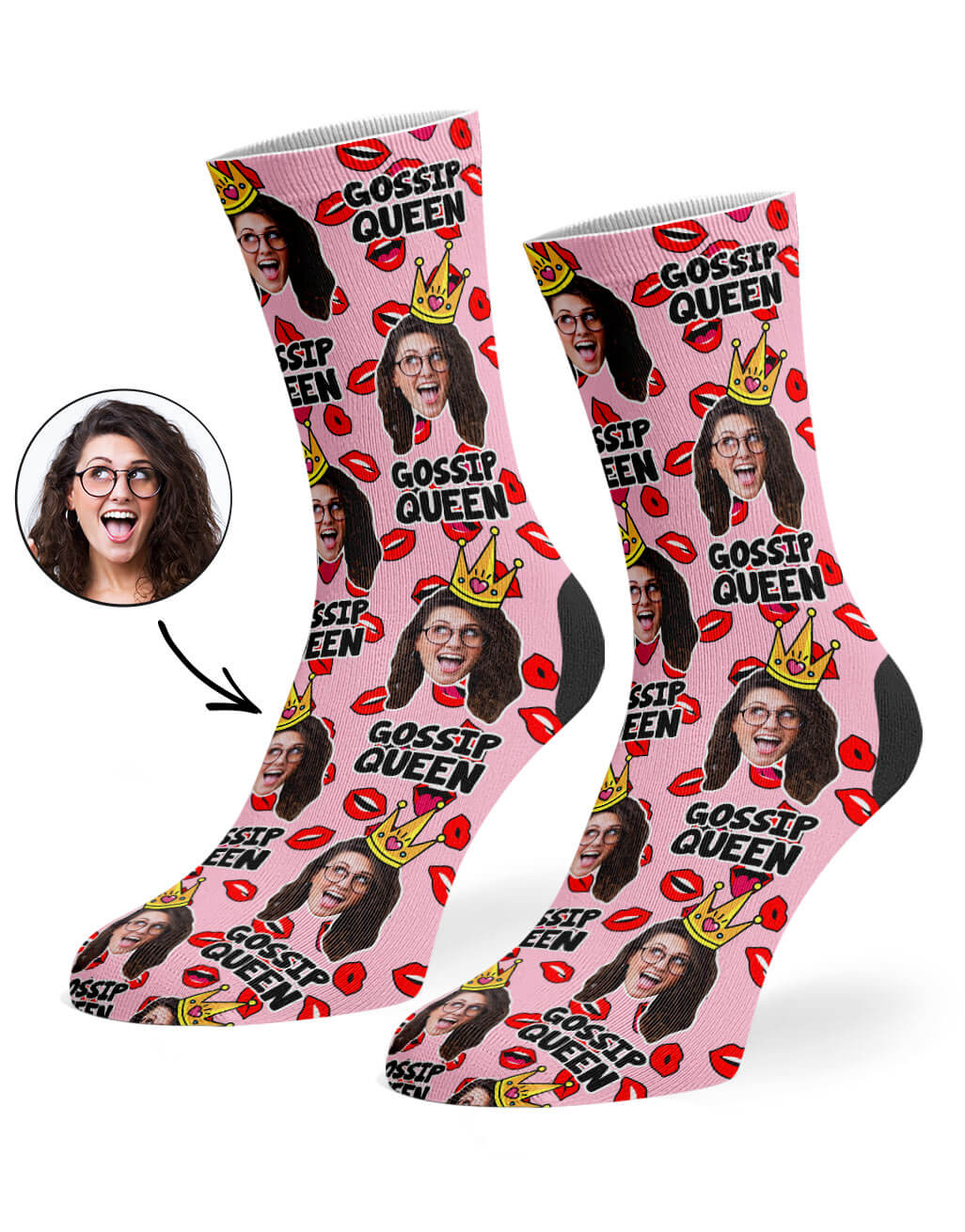 Gossip Queen Photo Socks