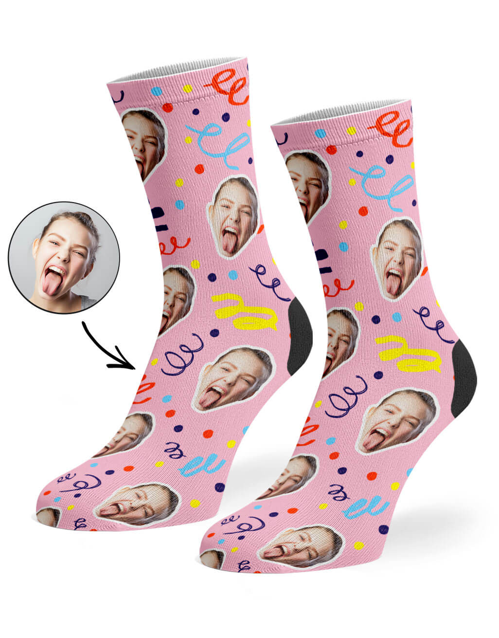 Custom Happy Birthday Confetti Socks