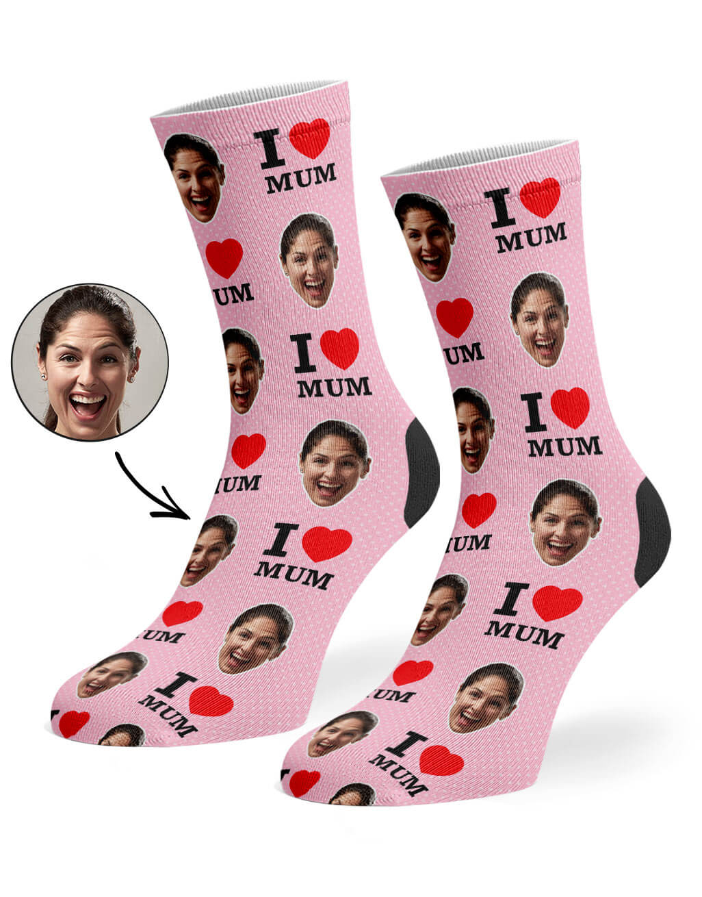 Personalised I Love Mum Socks