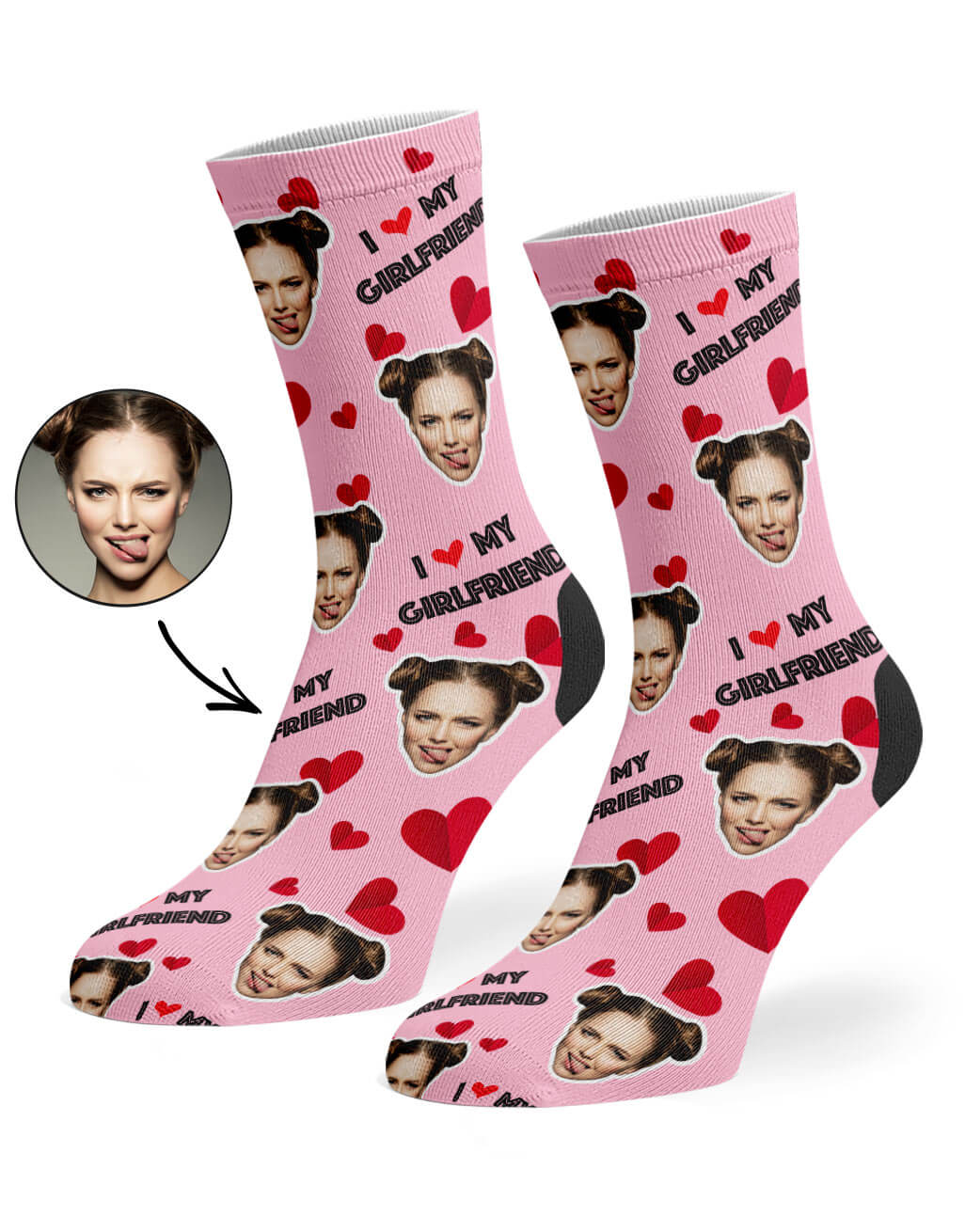 I Love My Girlfriend Valentines Day Socks Gift