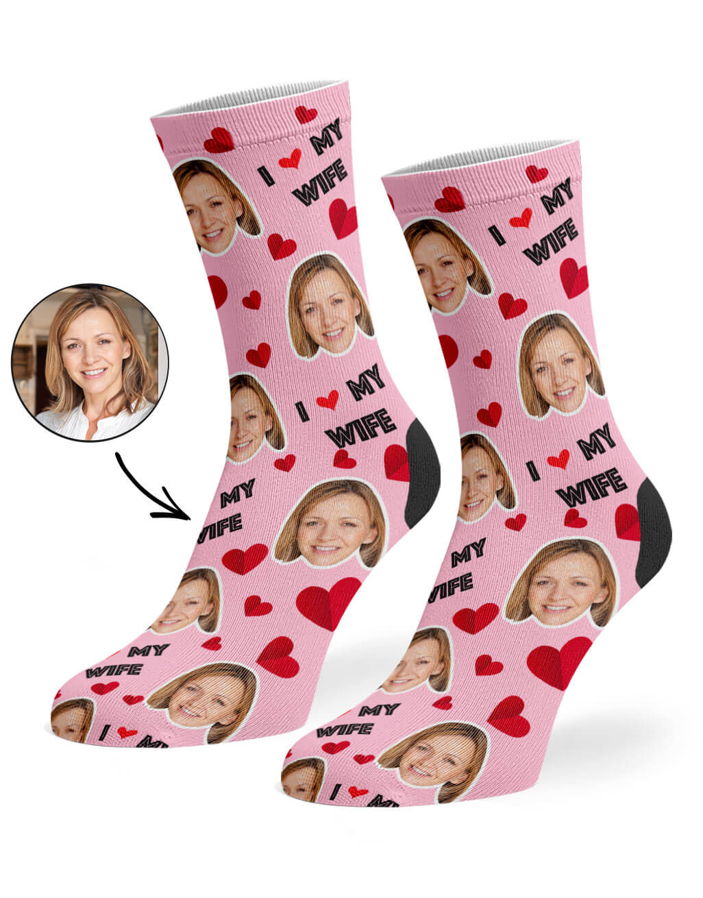 Personalised I Love My Wife Socks