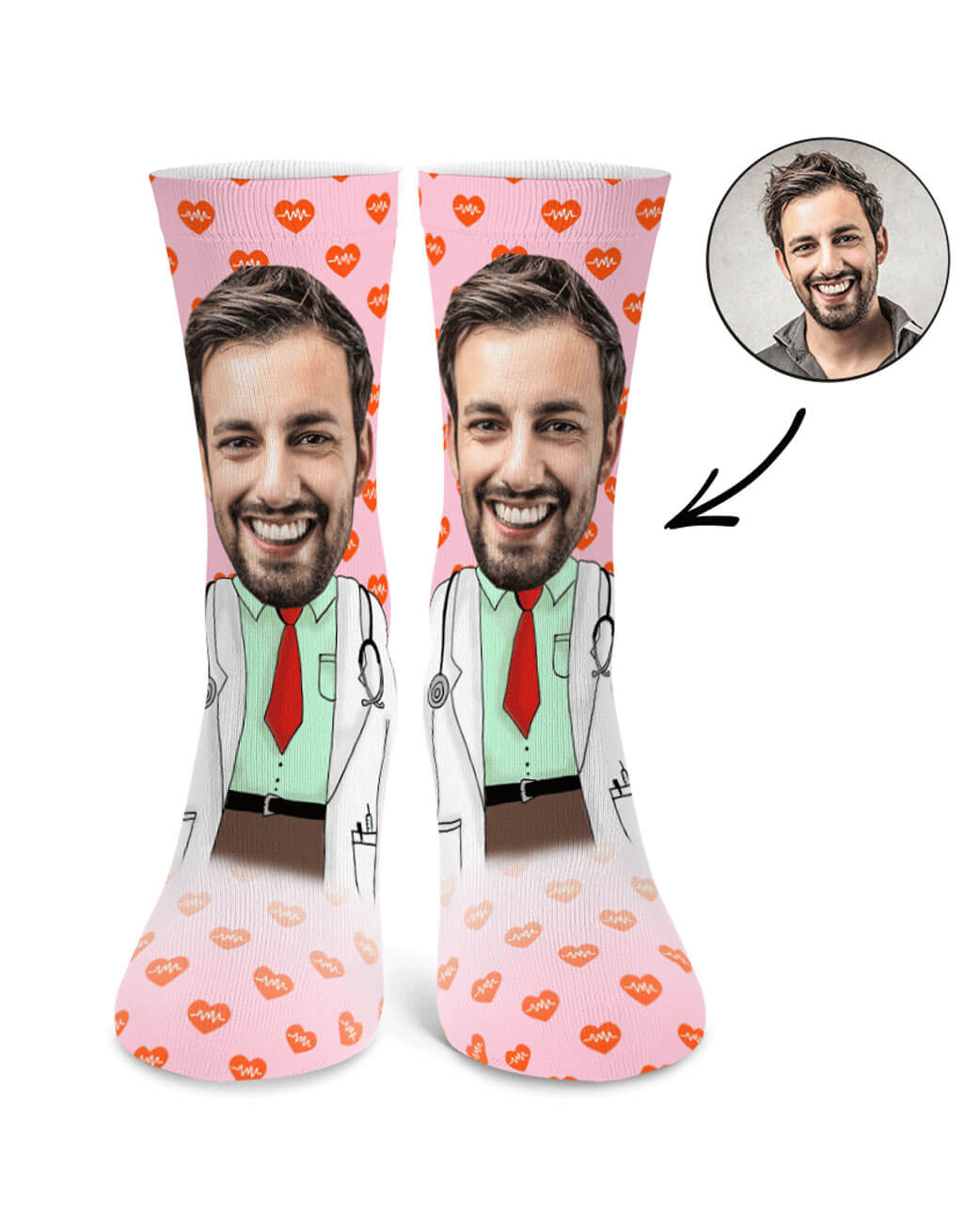 Custom Photo Male Doctor Me Socks