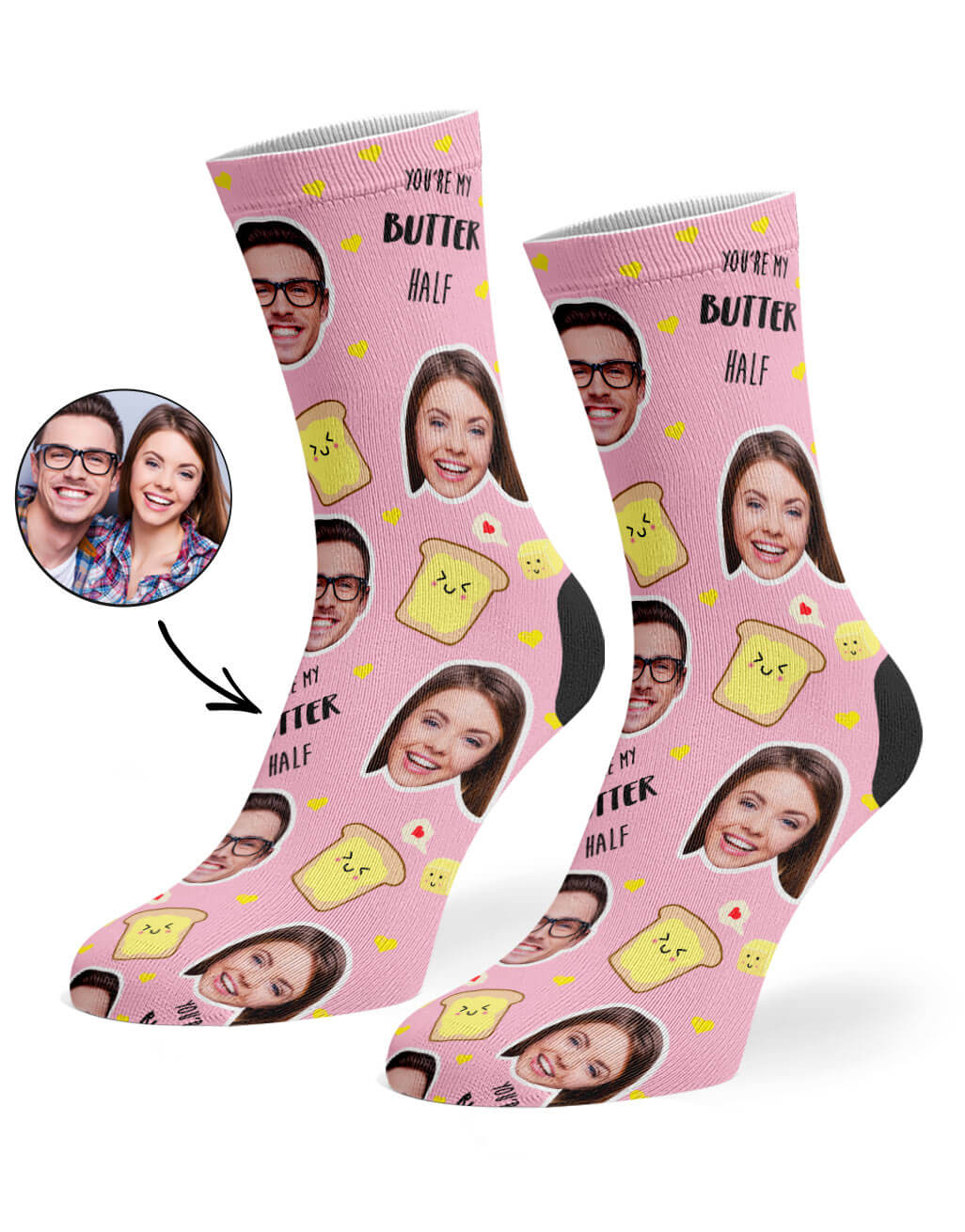 You're My Butter Half Valentines Socks