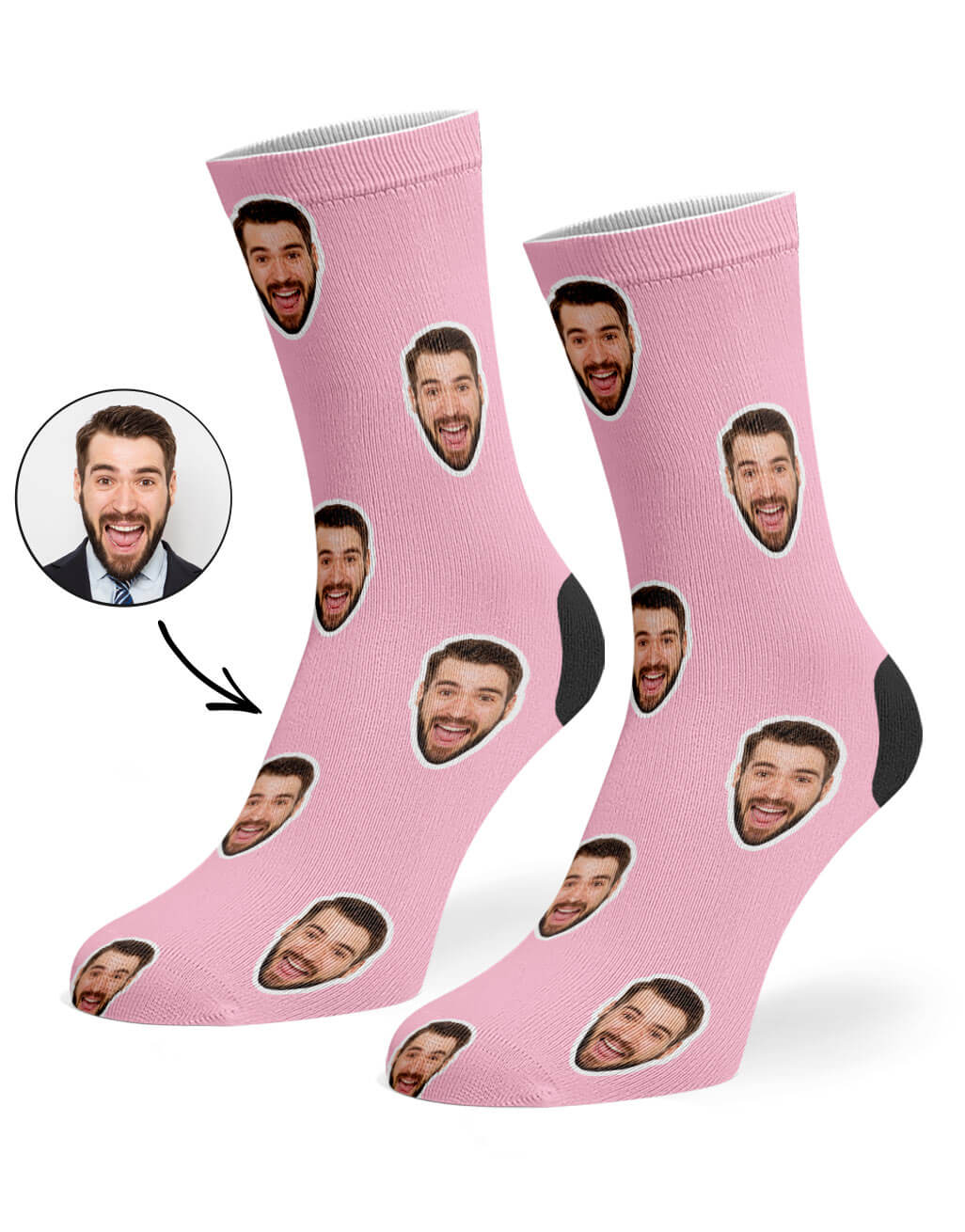 Baby Pink Face Socks